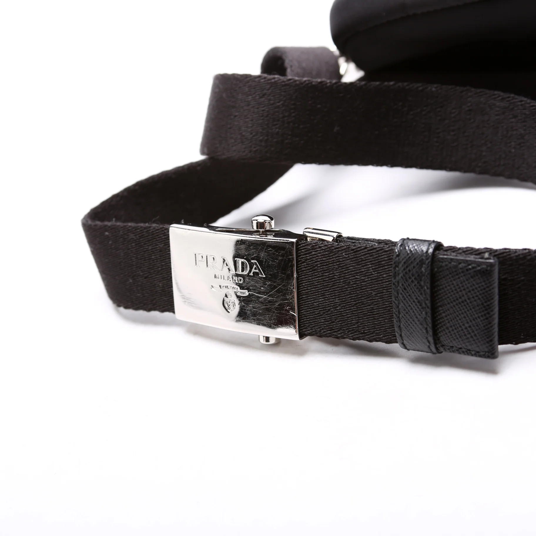 Nylon Saffiano Belt Bag Black - Image 5
