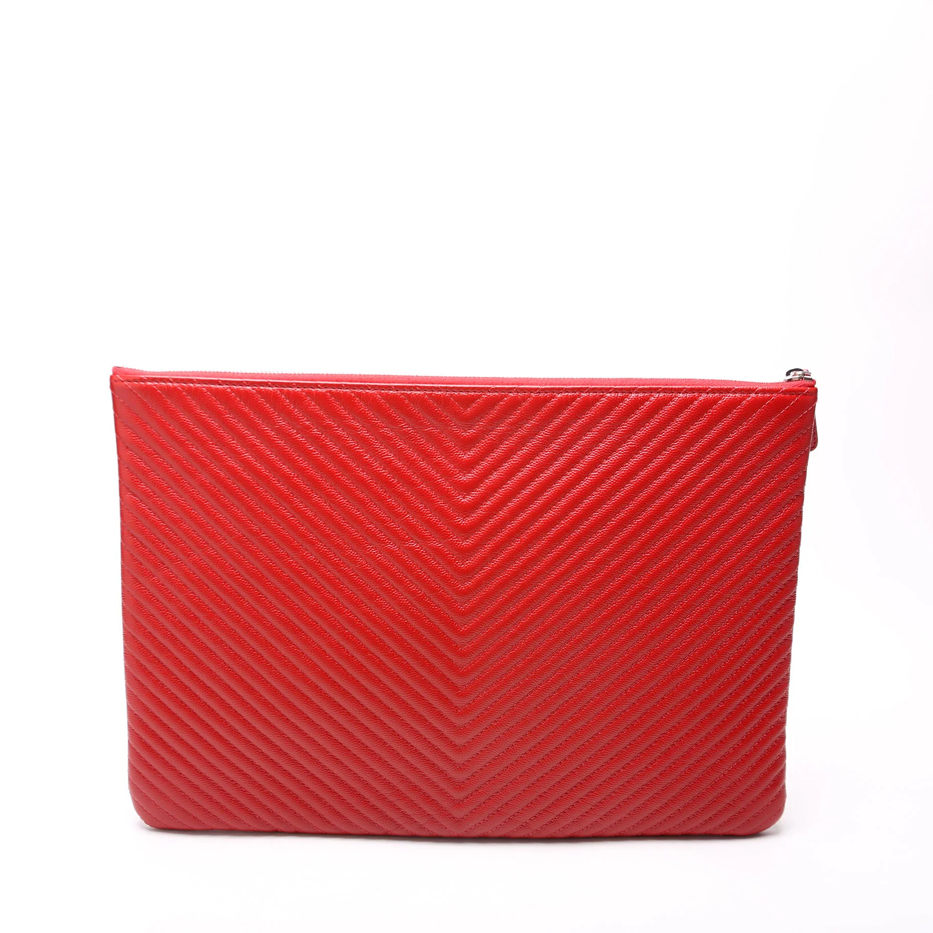 O Case Medium Caviar Chevron Red - Image 3
