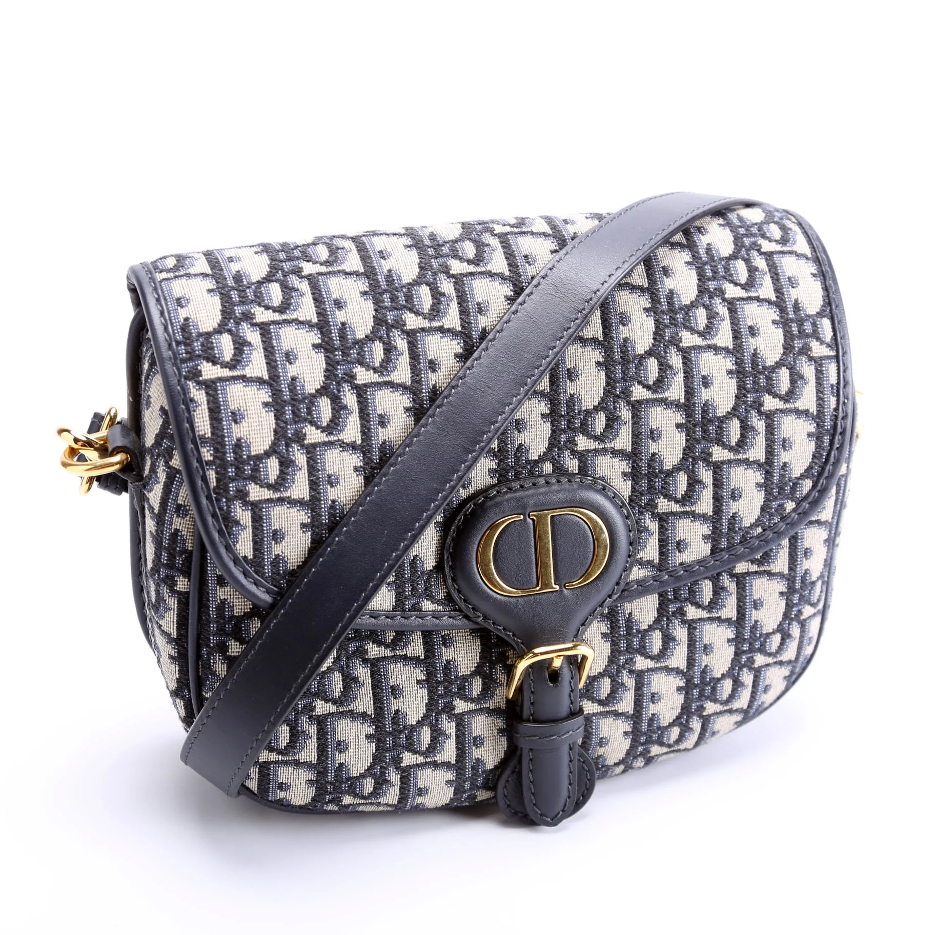 Oblique Bobby Flap Medium Navy/beige - Image 2