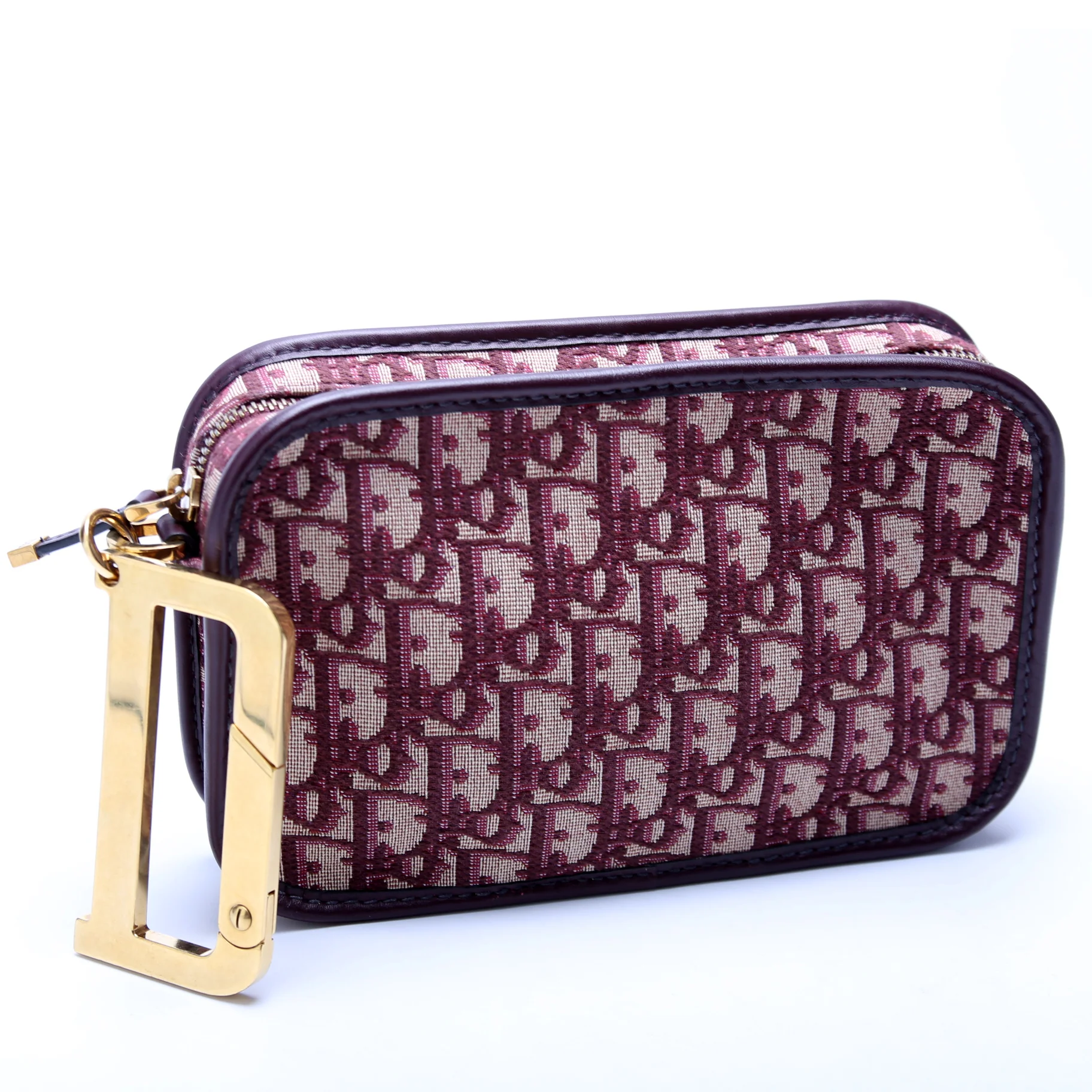 Oblique Diorquake Clutch Burgundy - Image 2