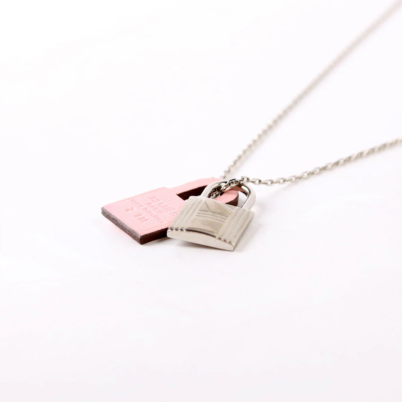 O'Kelly Swift/Palladium Small Pendant Necklace Silver/Pink - Image 4