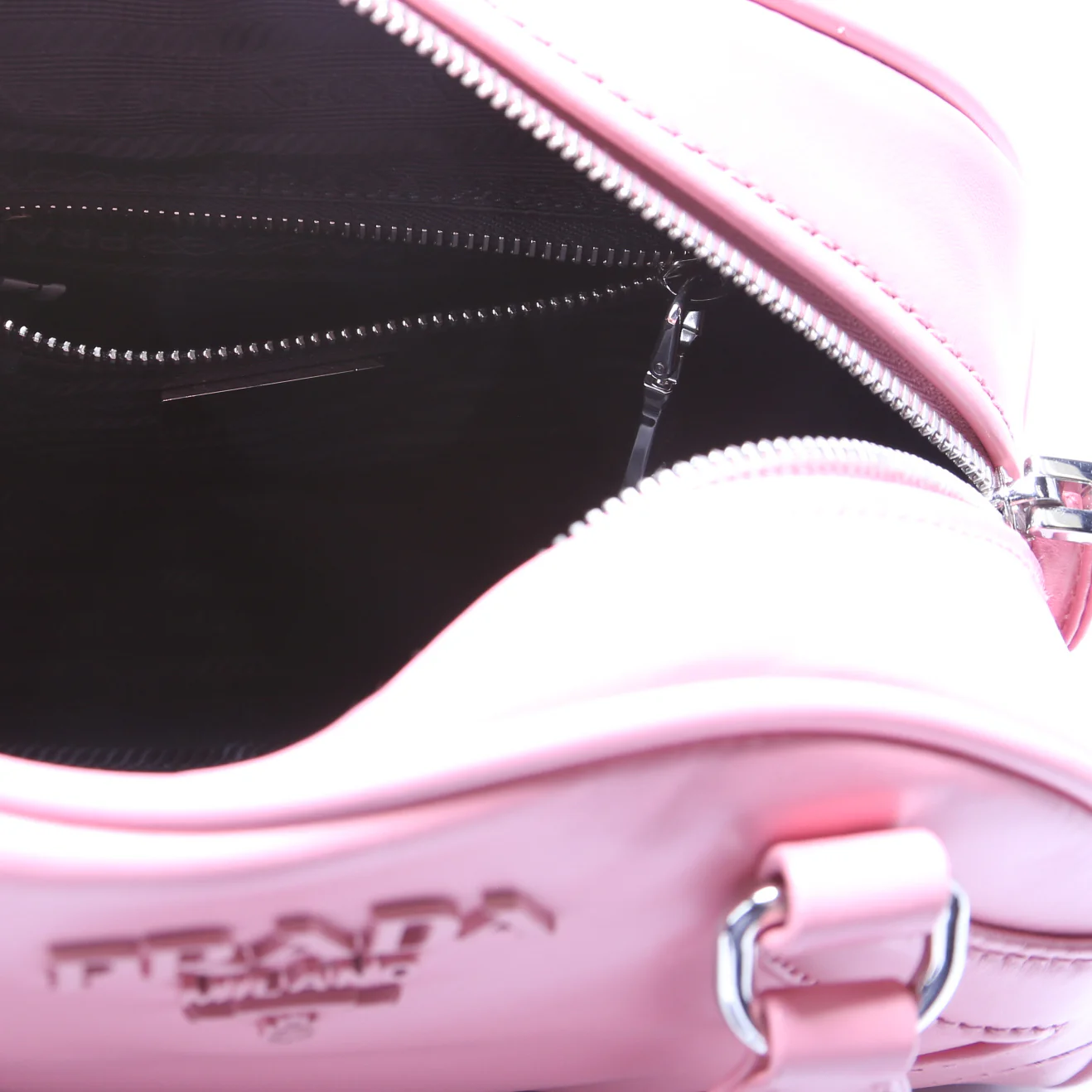 1BB071 Soft Calfskin Monochrome Bowling Bag Pink - Image 8