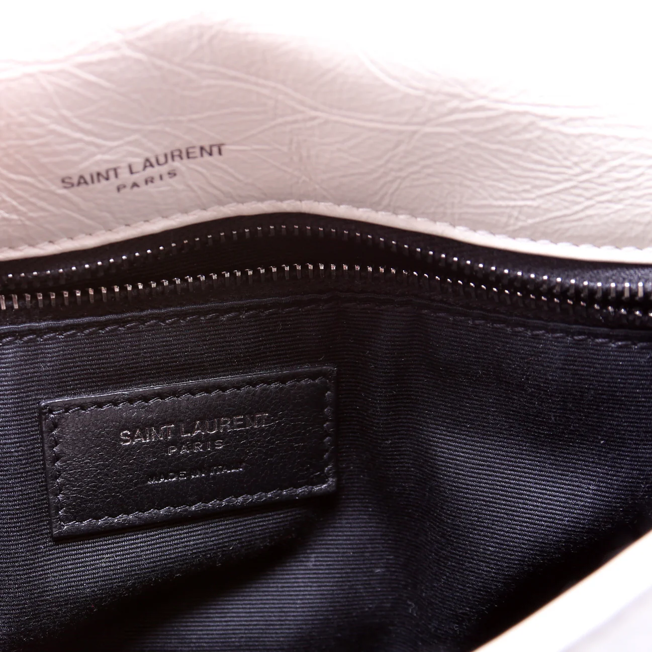 633158 Niki Medium Crinkle Leather Cream - Image 8