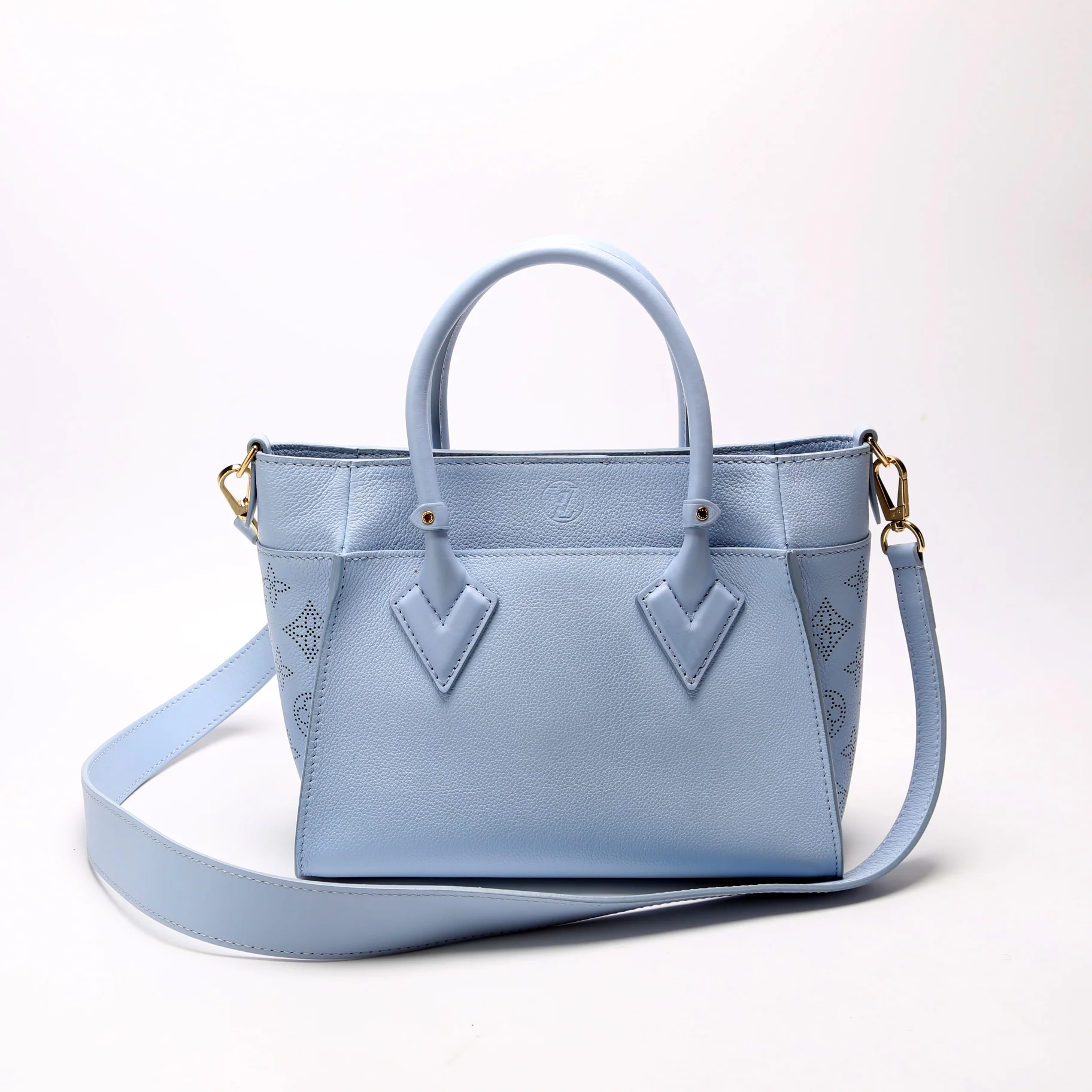 On My Side PM Calfskin/Mahina Sides Blue - Image 3