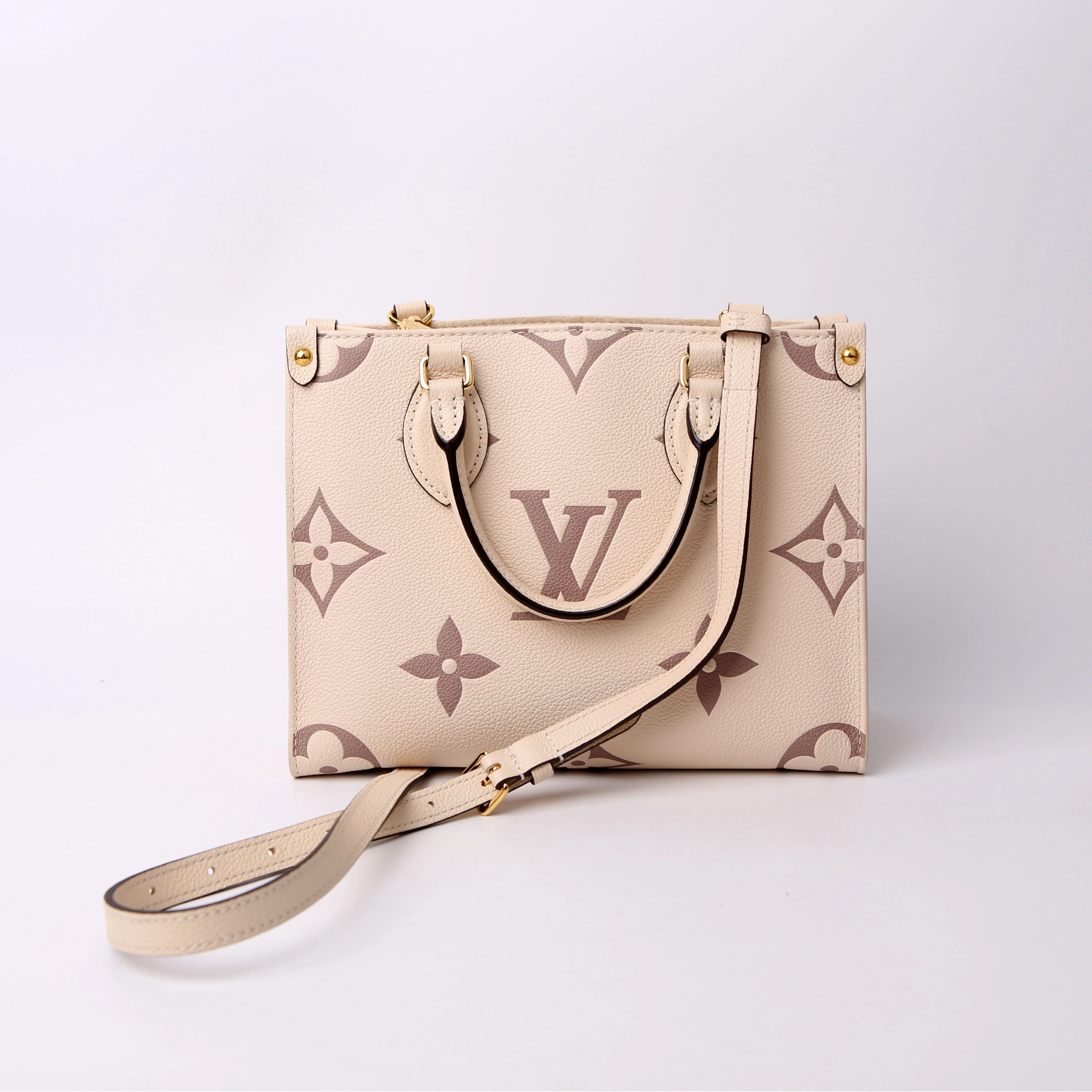 ONTHEGO PM Bicolor Empreinte Cream/Taupe - Image 3