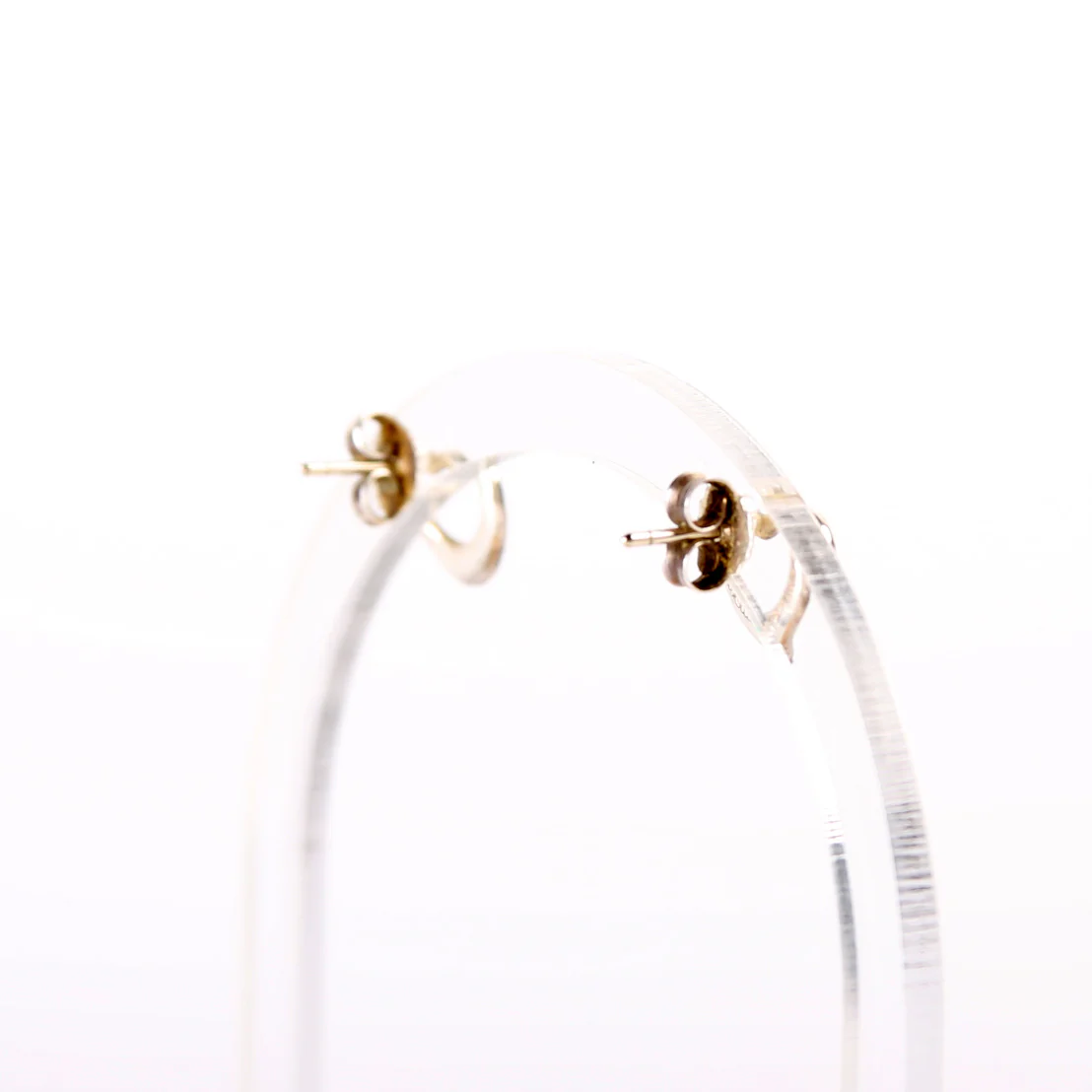 Open Heart Stud Earrings 925 - Image 3