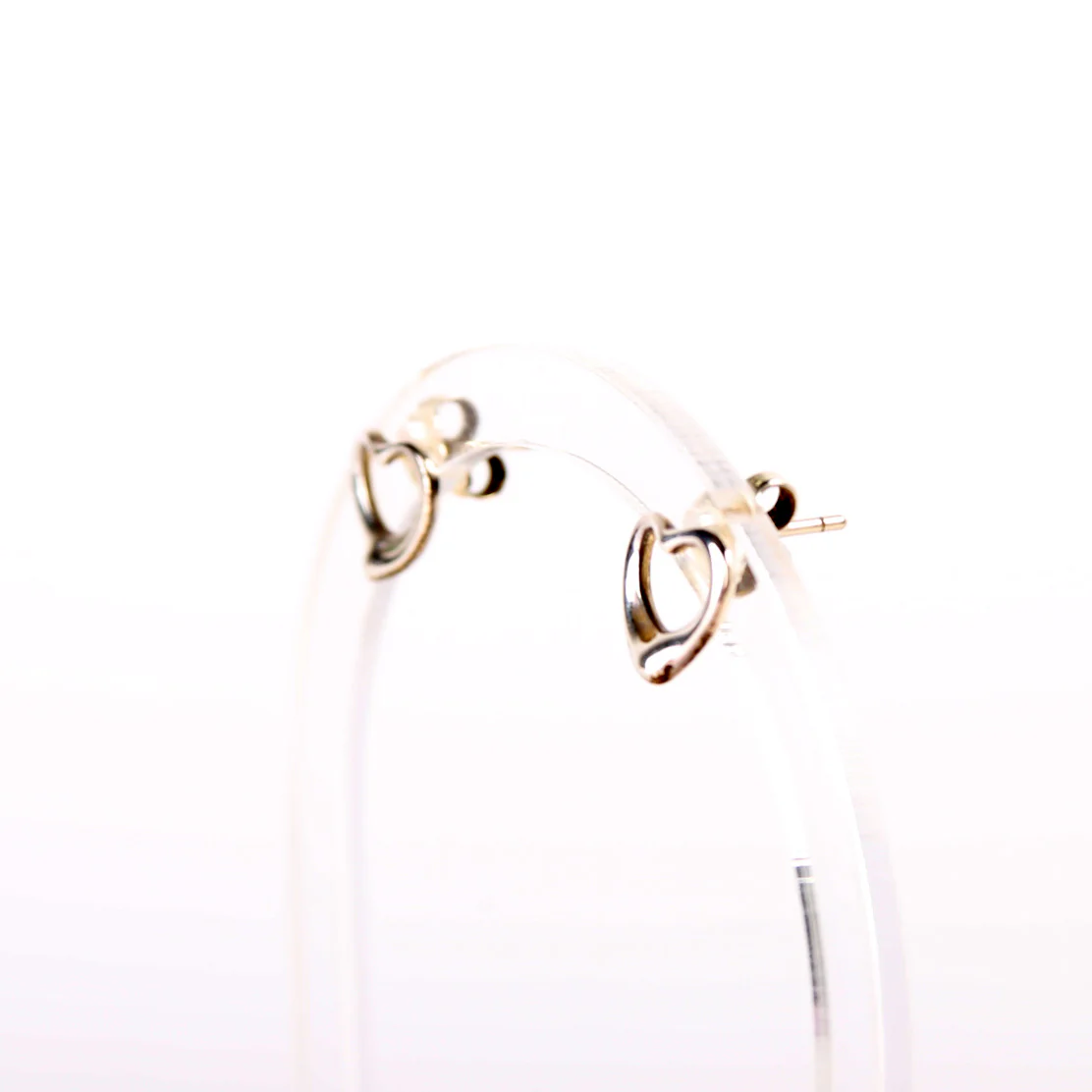 Open Heart Stud Earrings 925 - Image 4