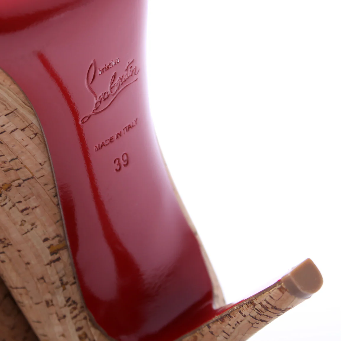 Open Toe Cork Pumps Size 39 - Image 9