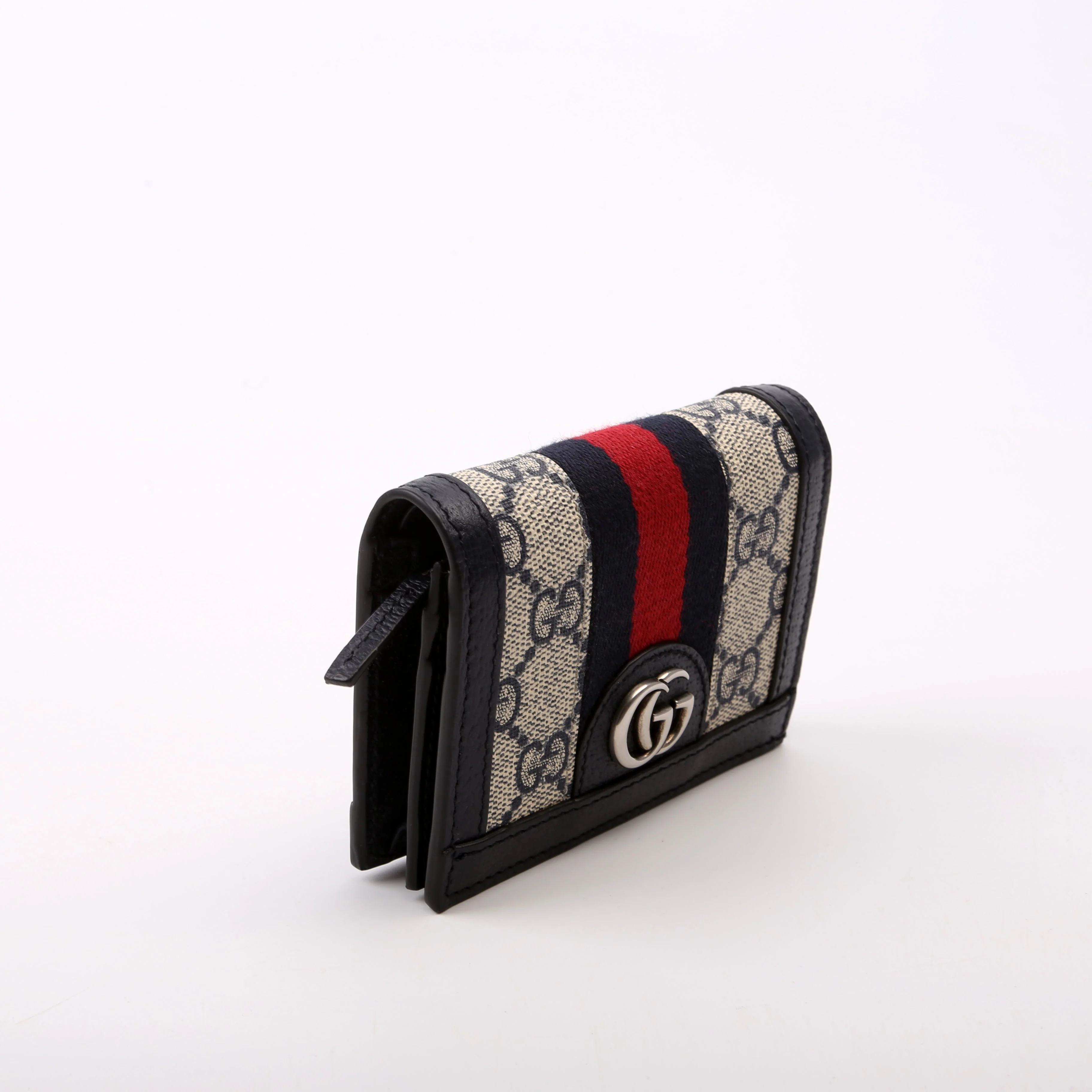Ophidia GG Card Case Wallet Blue - Image 2