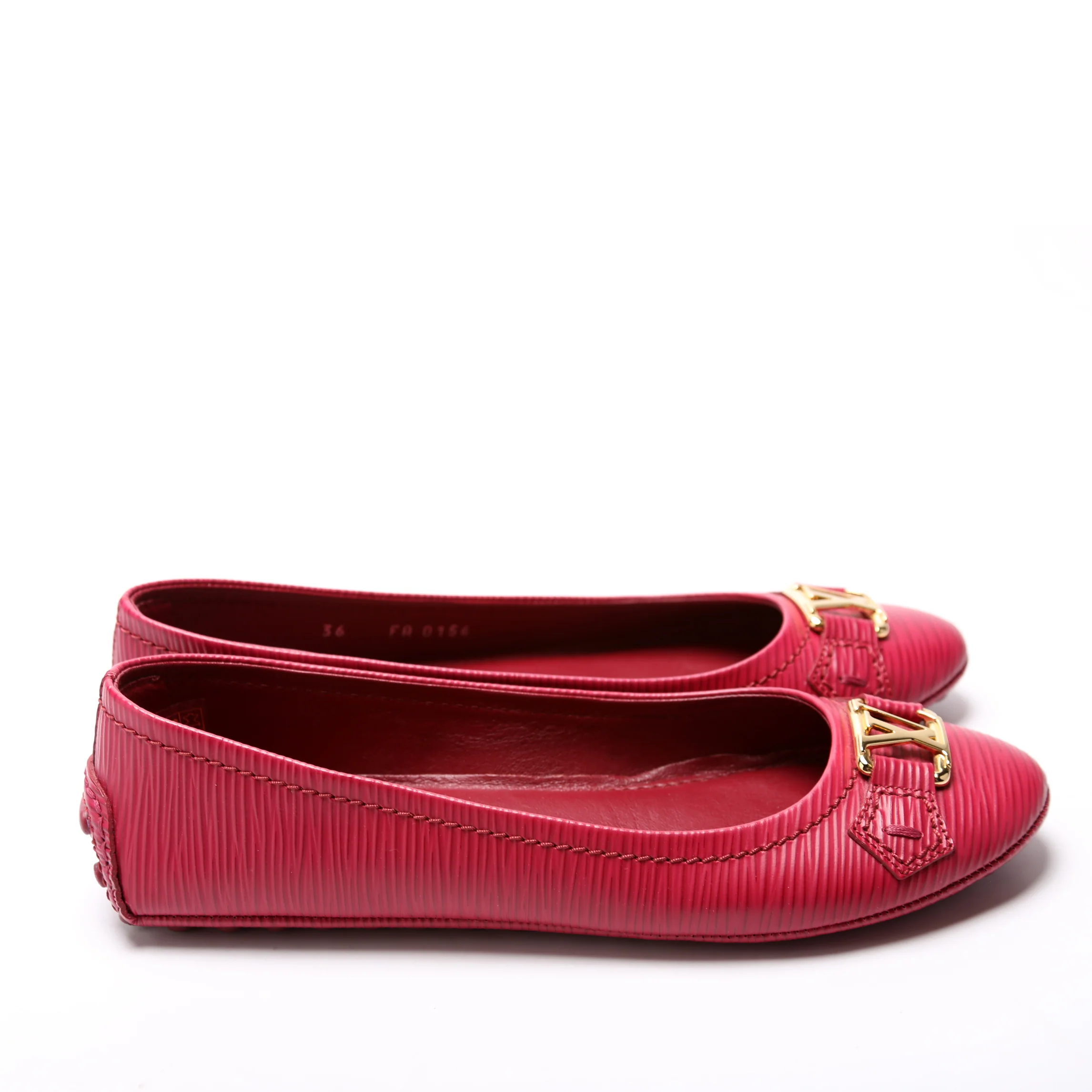 Oxford Ballerina Flats Size 36 Burgundy - Image 3