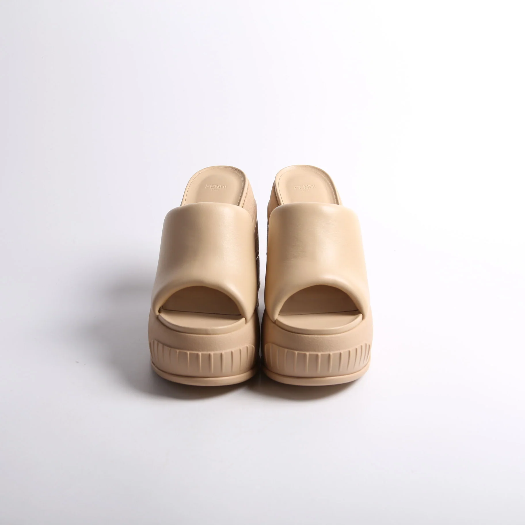 Padded Leather Platform Slides - Image 2