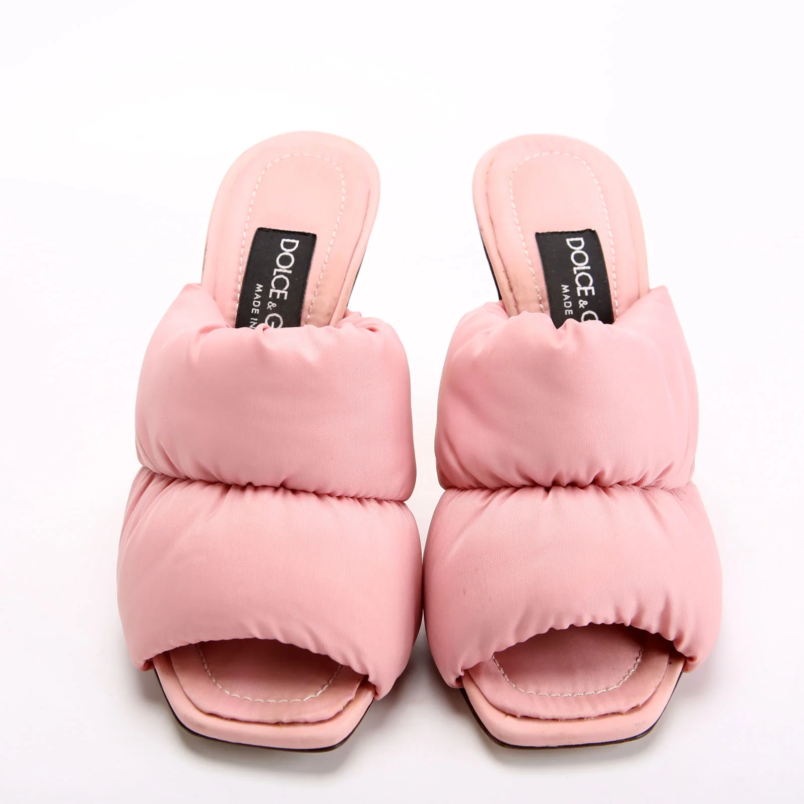 Padded Nylon DG Pop Mules Pink - Image 2