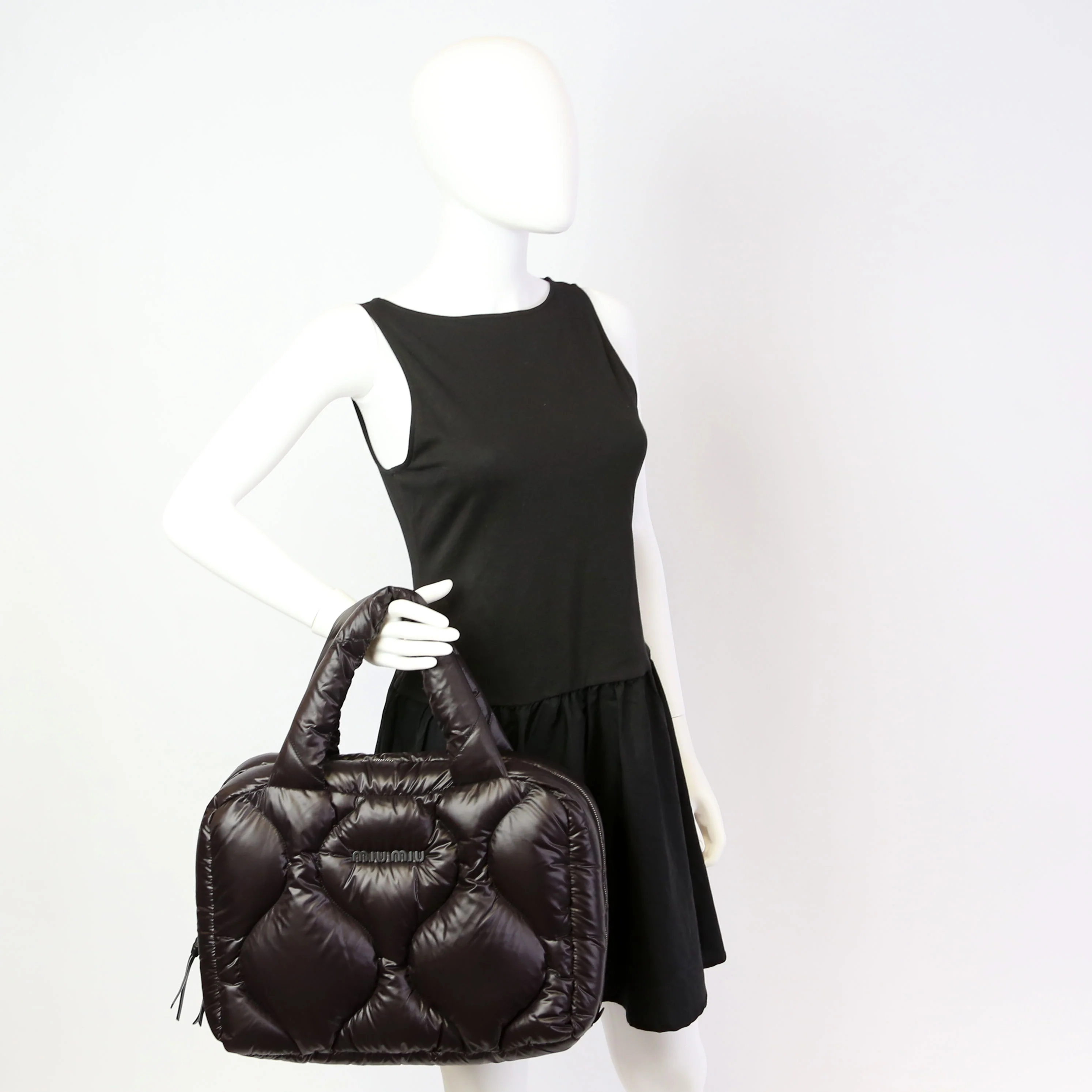 Padded Nylon Top Handle Black - Image 12