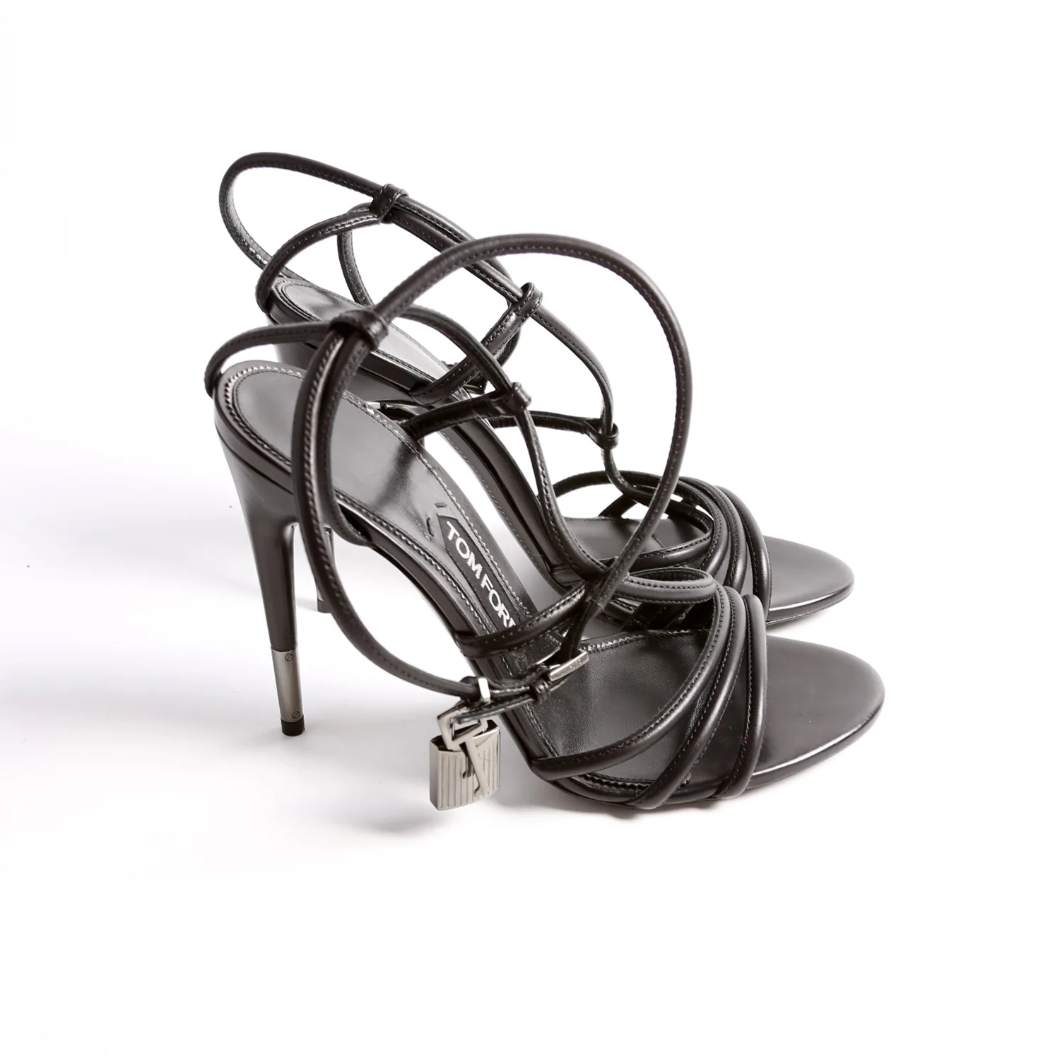 Padlock Naked Sandal Size 40 Black - Image 5