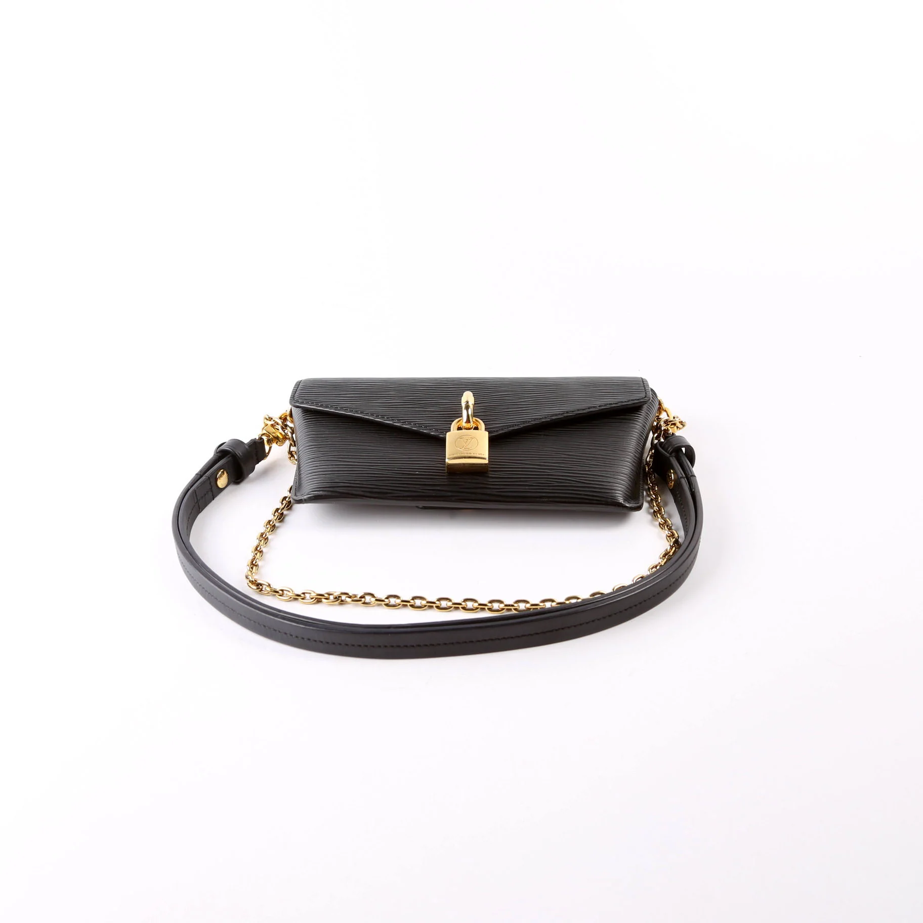 Padlock on Strap Epi Black - Image 4