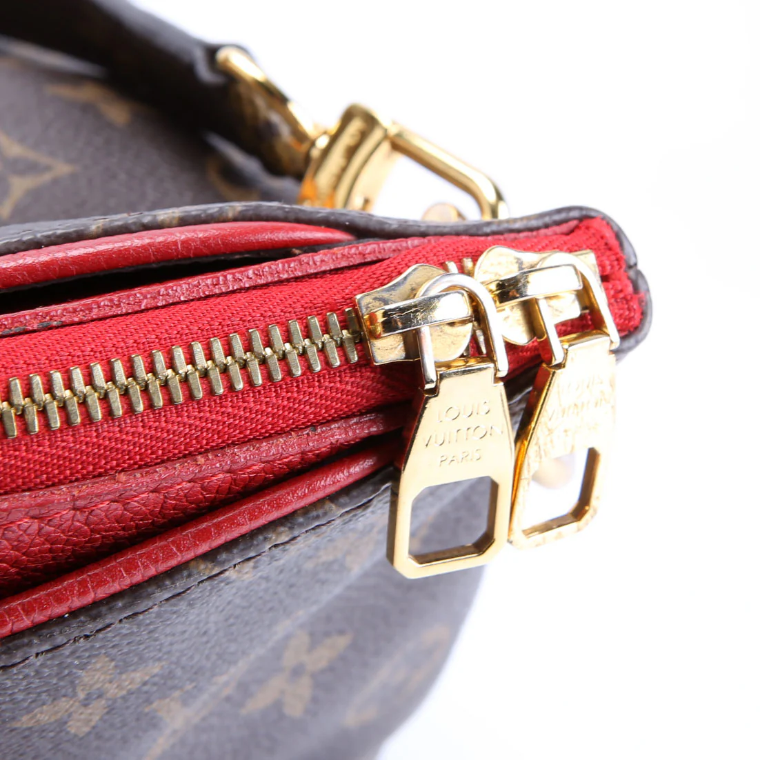 Pallas Tote Monogram Canvas Side Brown/Red - Image 7