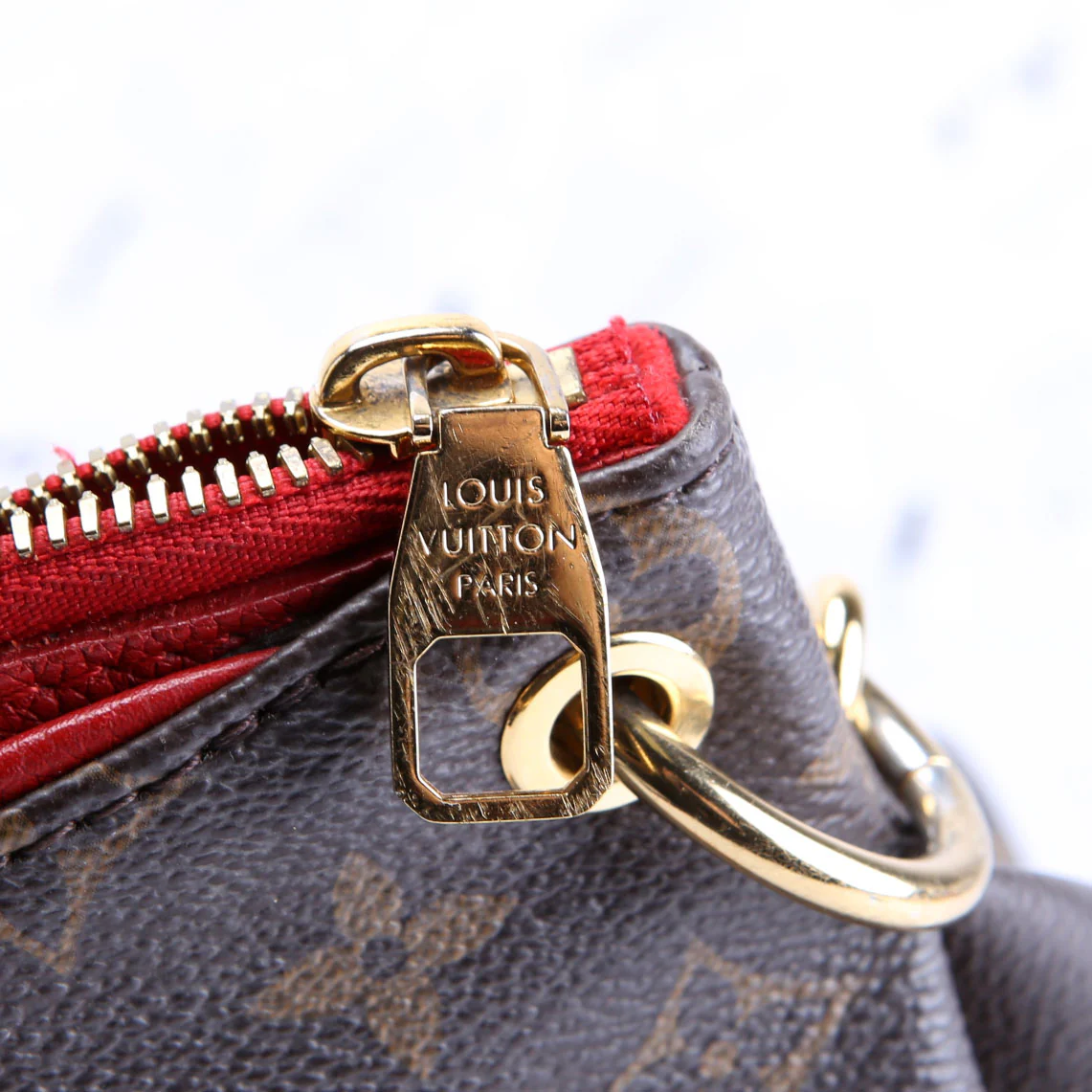 Pallas Tote Monogram Canvas Side Brown/Red - Image 8