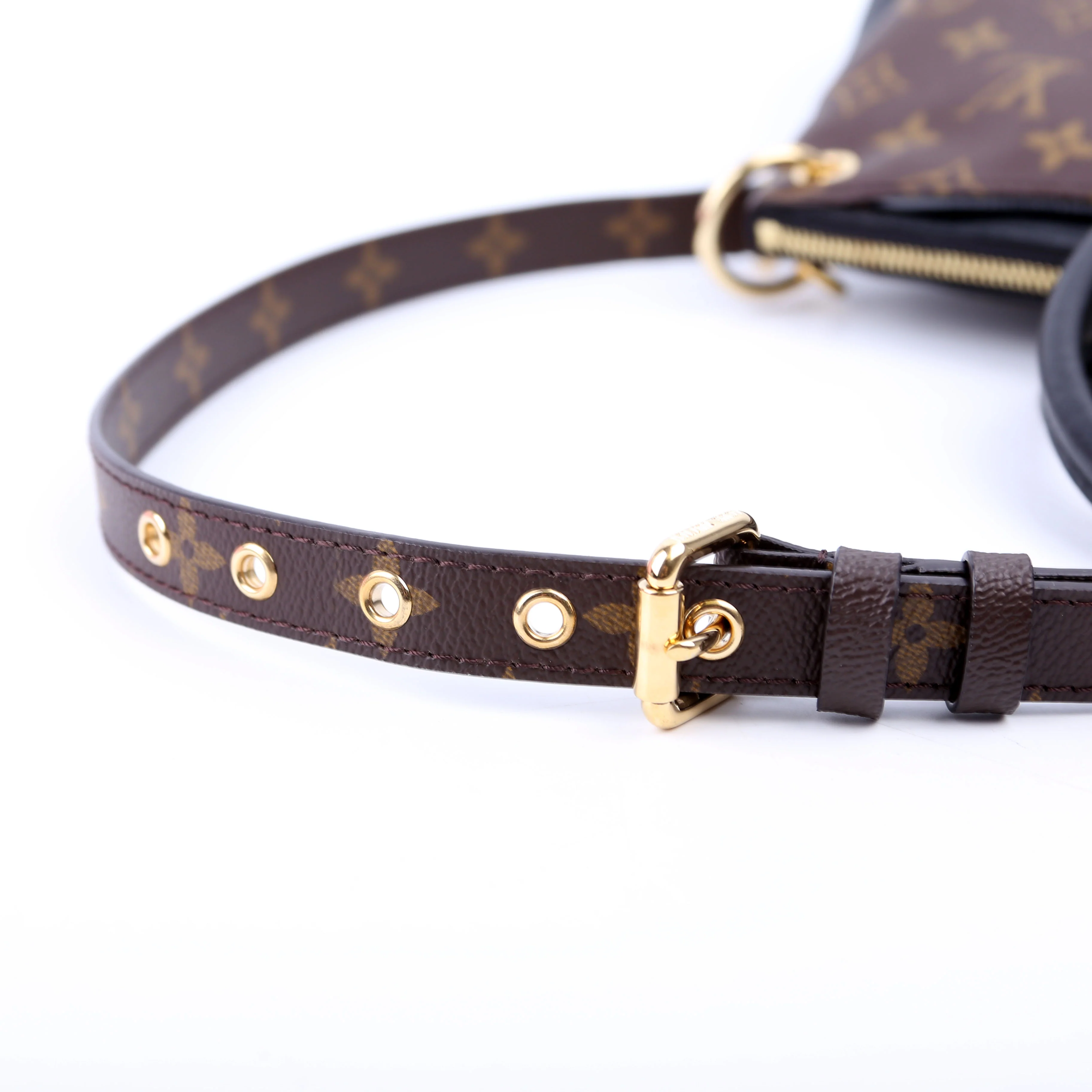 Pallas Tote Monogram Leather Side Black - Image 11