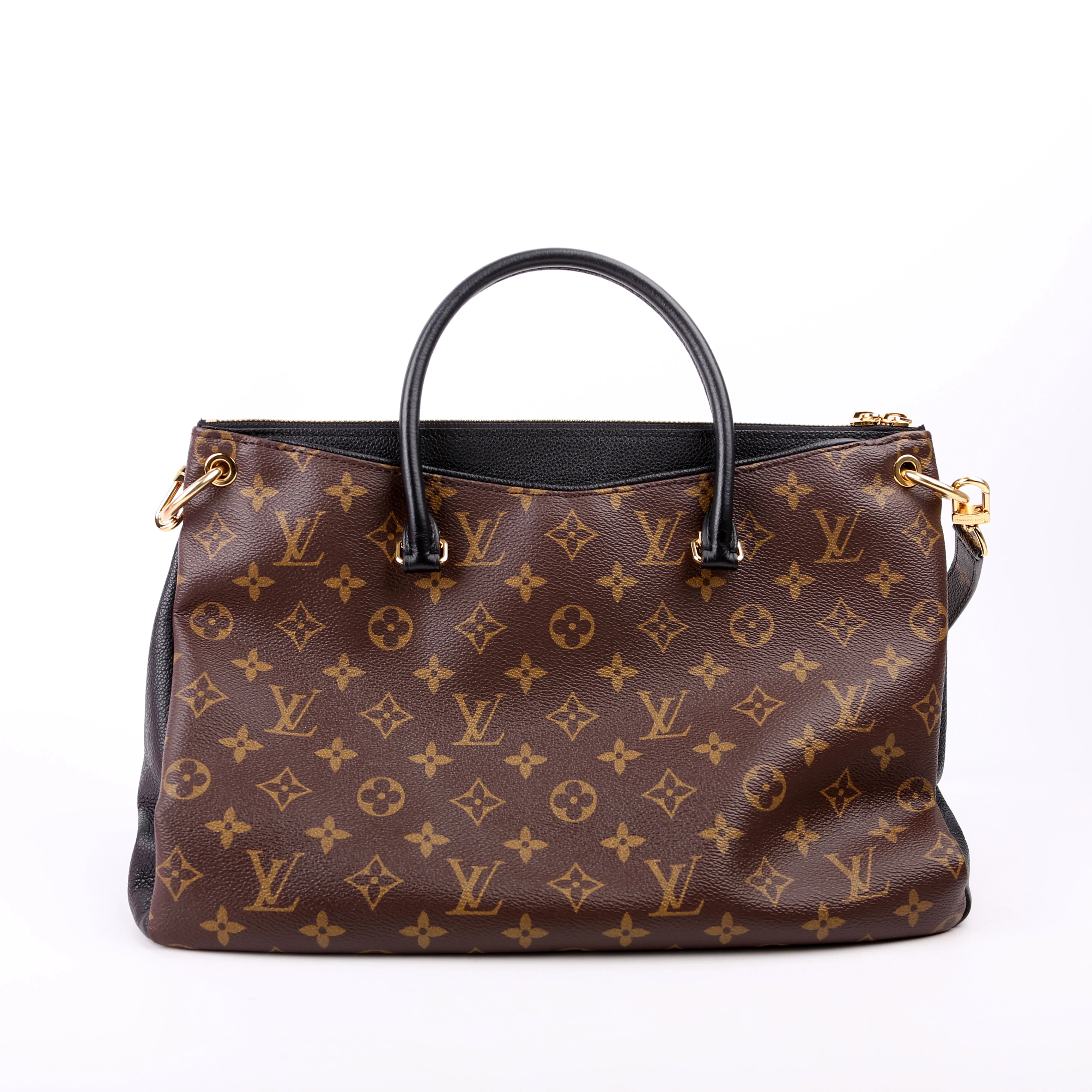 Pallas Tote Monogram Leather Side Black - Image 3