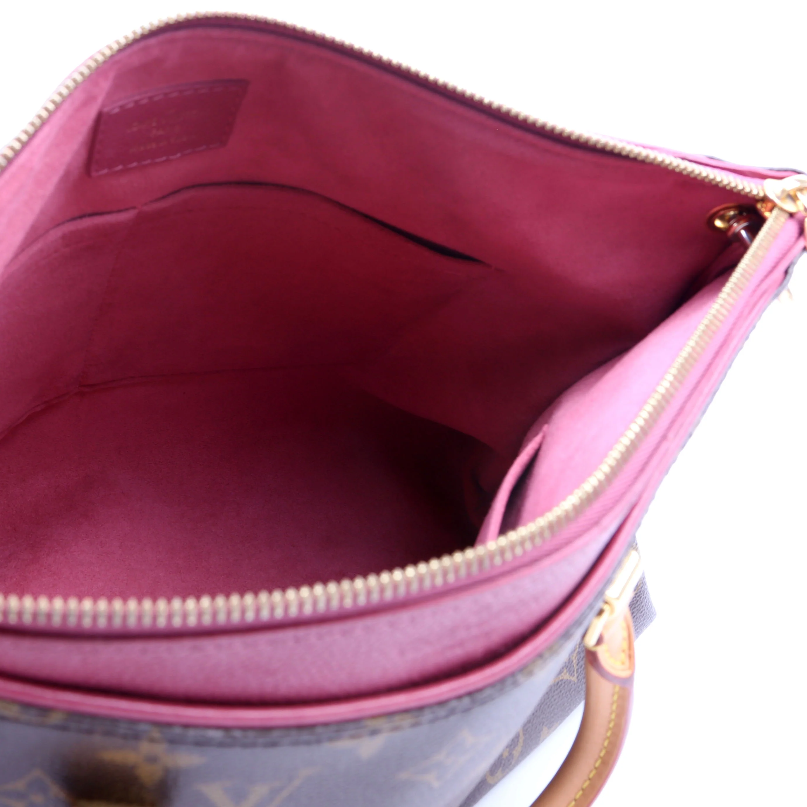 Pallas Tote Monogram Leather Side Mauve - Image 12