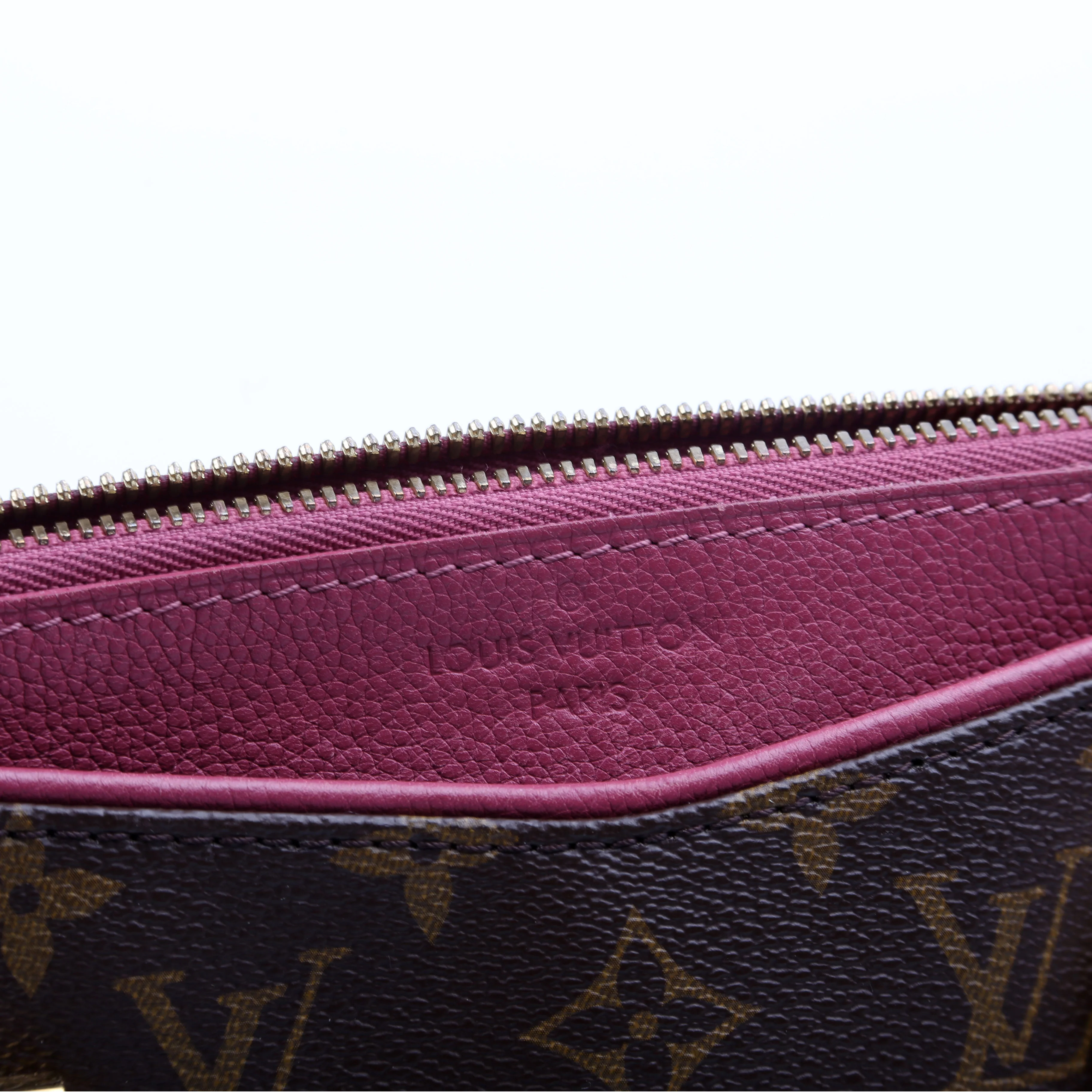 Pallas Tote Monogram Leather Side Mauve - Image 9