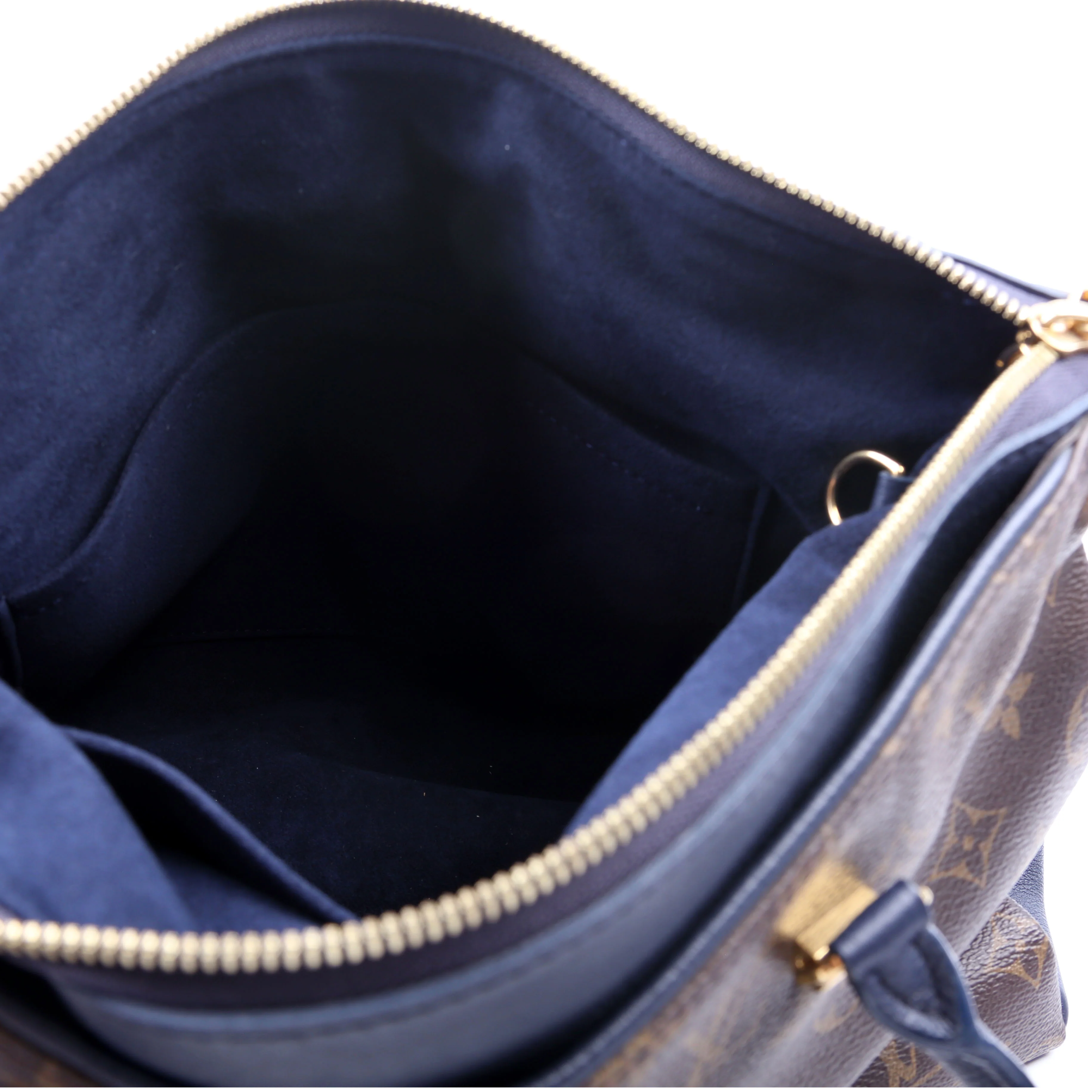 Pallas Tote Monogram Leather Side Navy - Image 12
