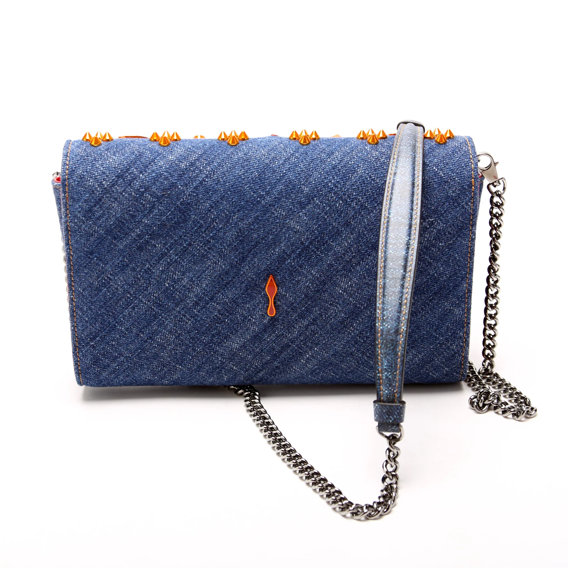 Paloma Chain Clutch Denim - Image 3