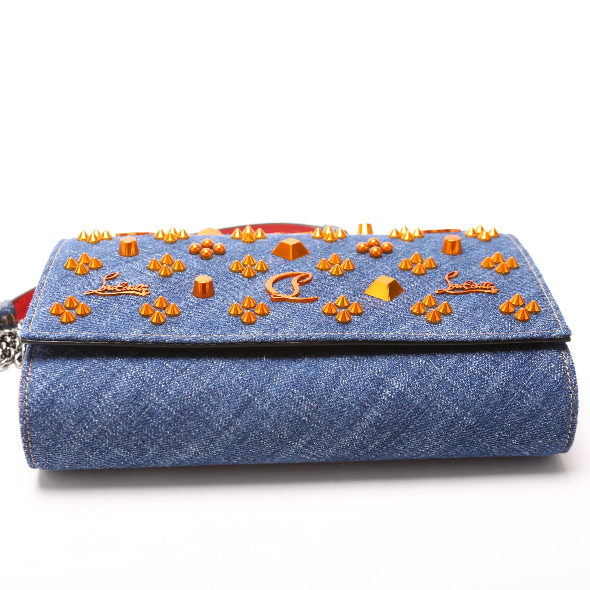 Paloma Chain Clutch Denim - Image 4