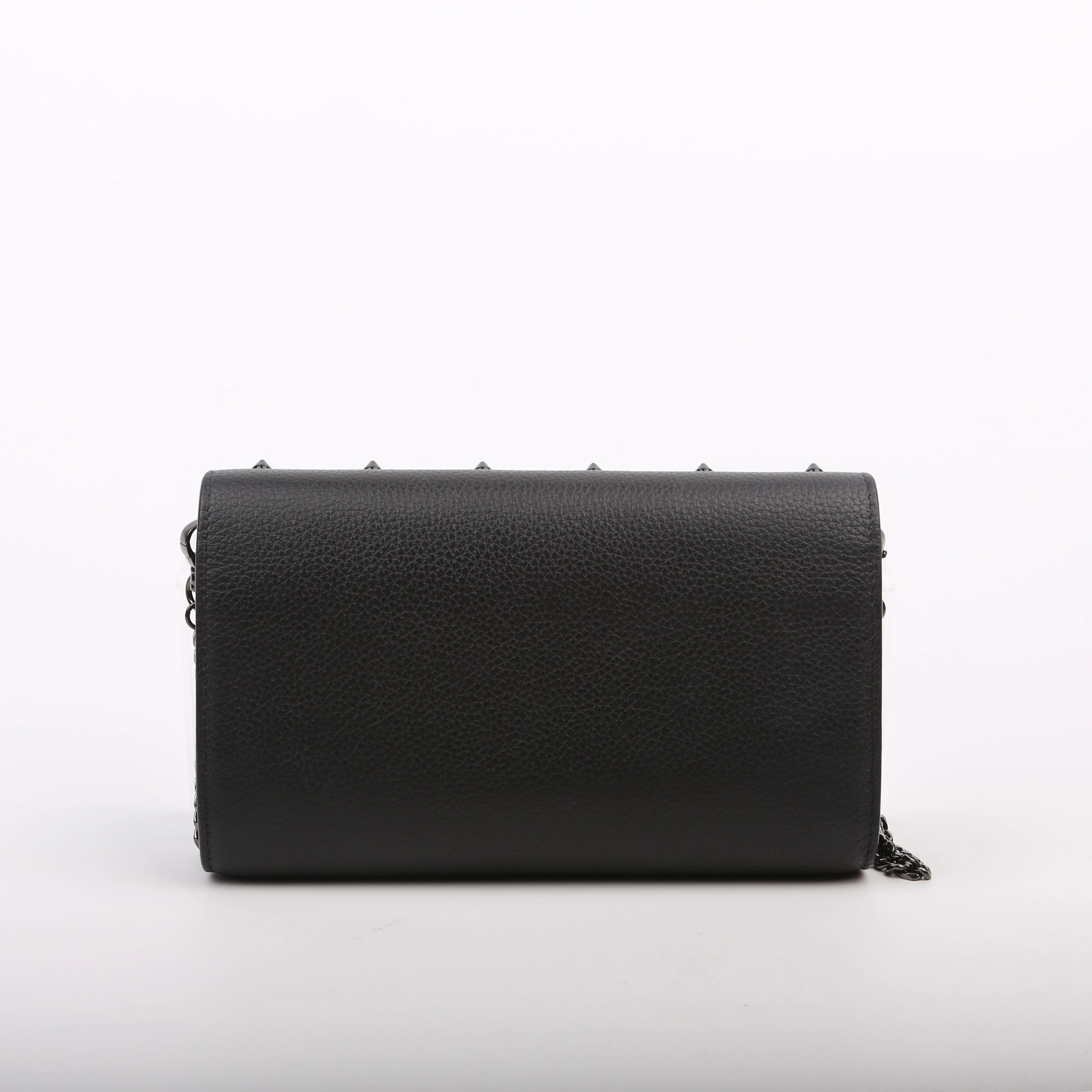 Paloma Loubinthesky Chain Clutch Leather Black - Image 3
