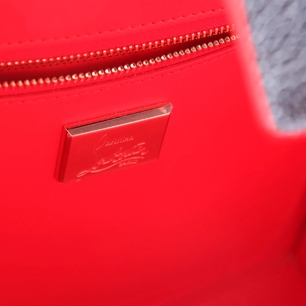 Paloma Medium Satchel Calfskin Spikes Black/Red/Nude - Image 9