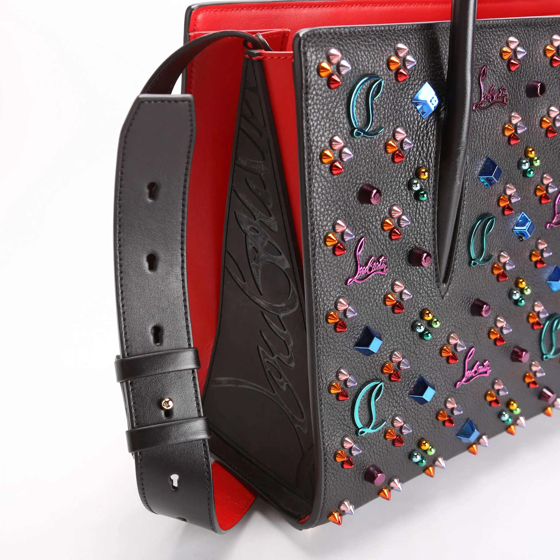 Paloma Medium Satchel Calfskin Spikes Loubinthesky - Image 4