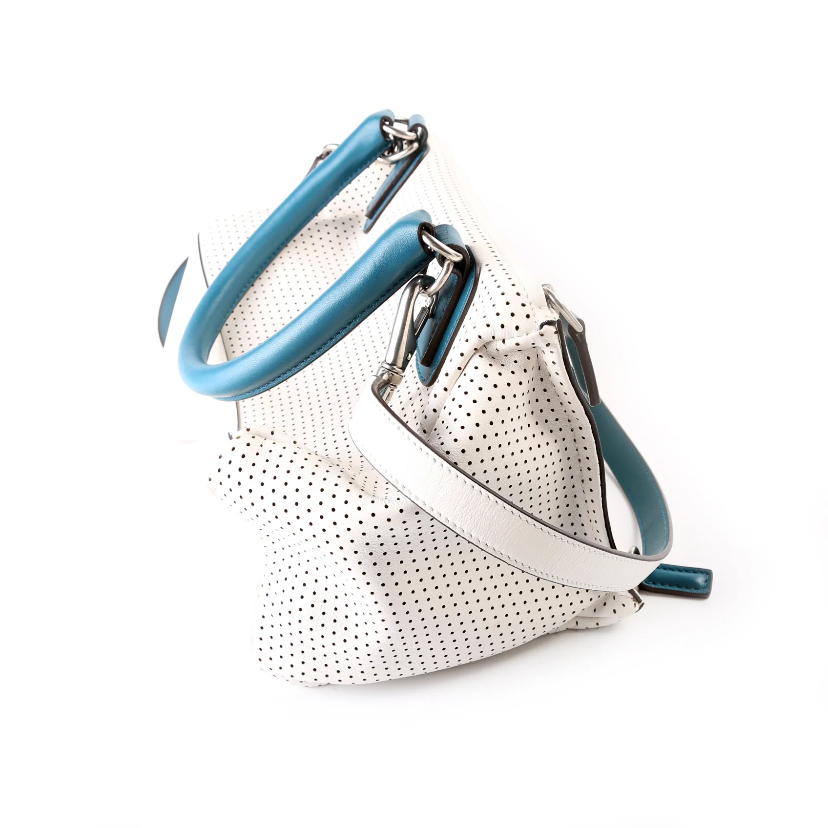 Pandora Perforated Lambskin Satchel Small - Image 3