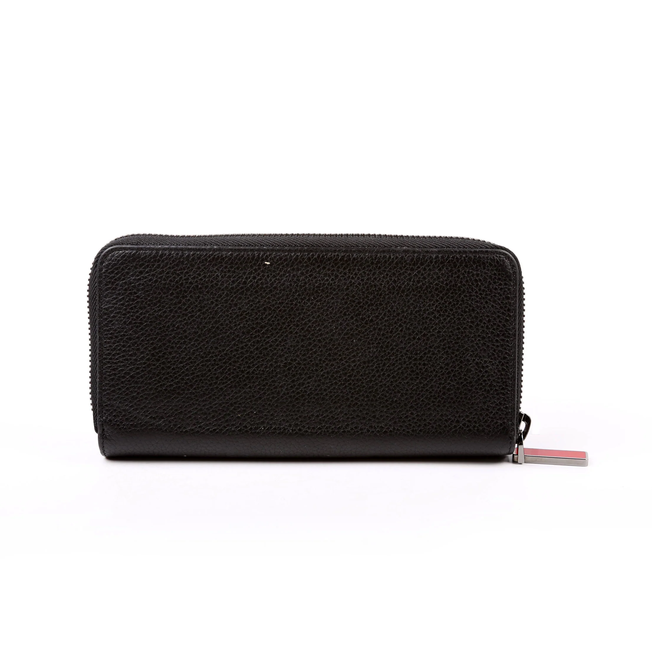 Panettone Rubber/Leather Zip Around Wallet Black/Red - Image 2