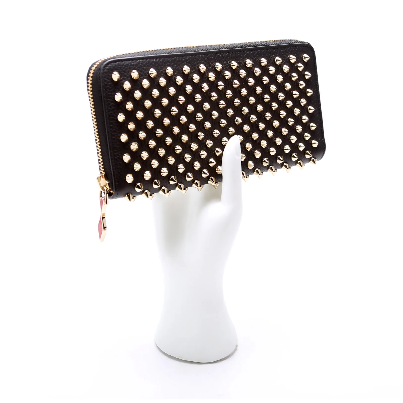 Panettone Spike Zip Around Wallet Black/Gold - Image 8
