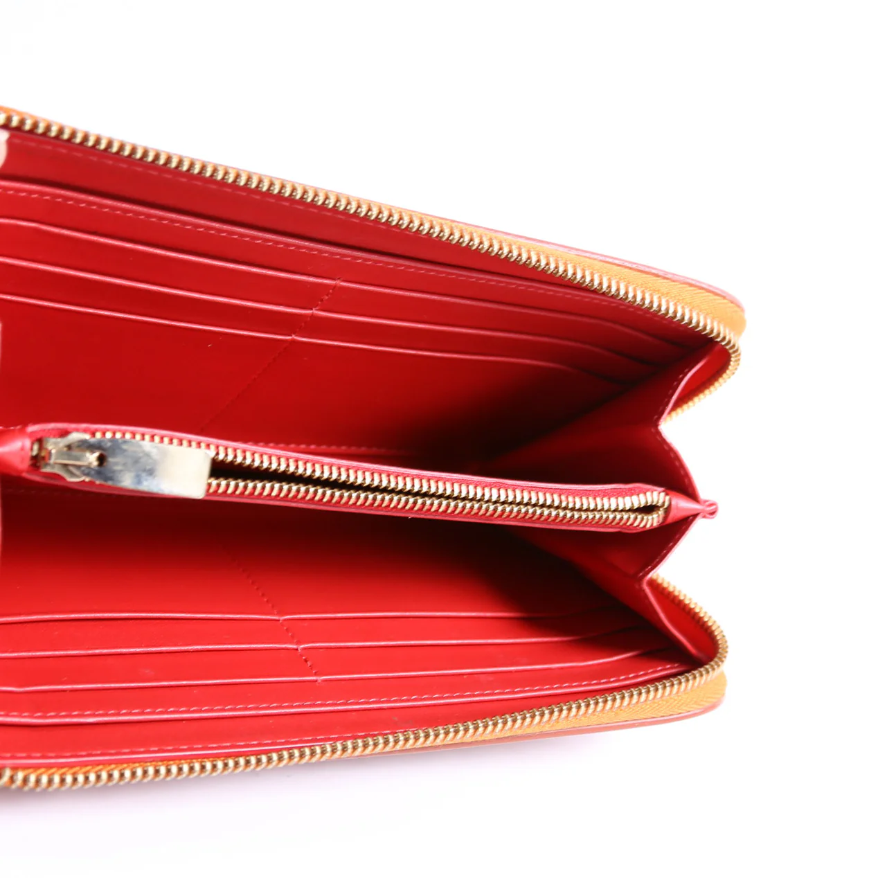 Panettone Spike Zip Around Wallet Orange/Gold - Image 11