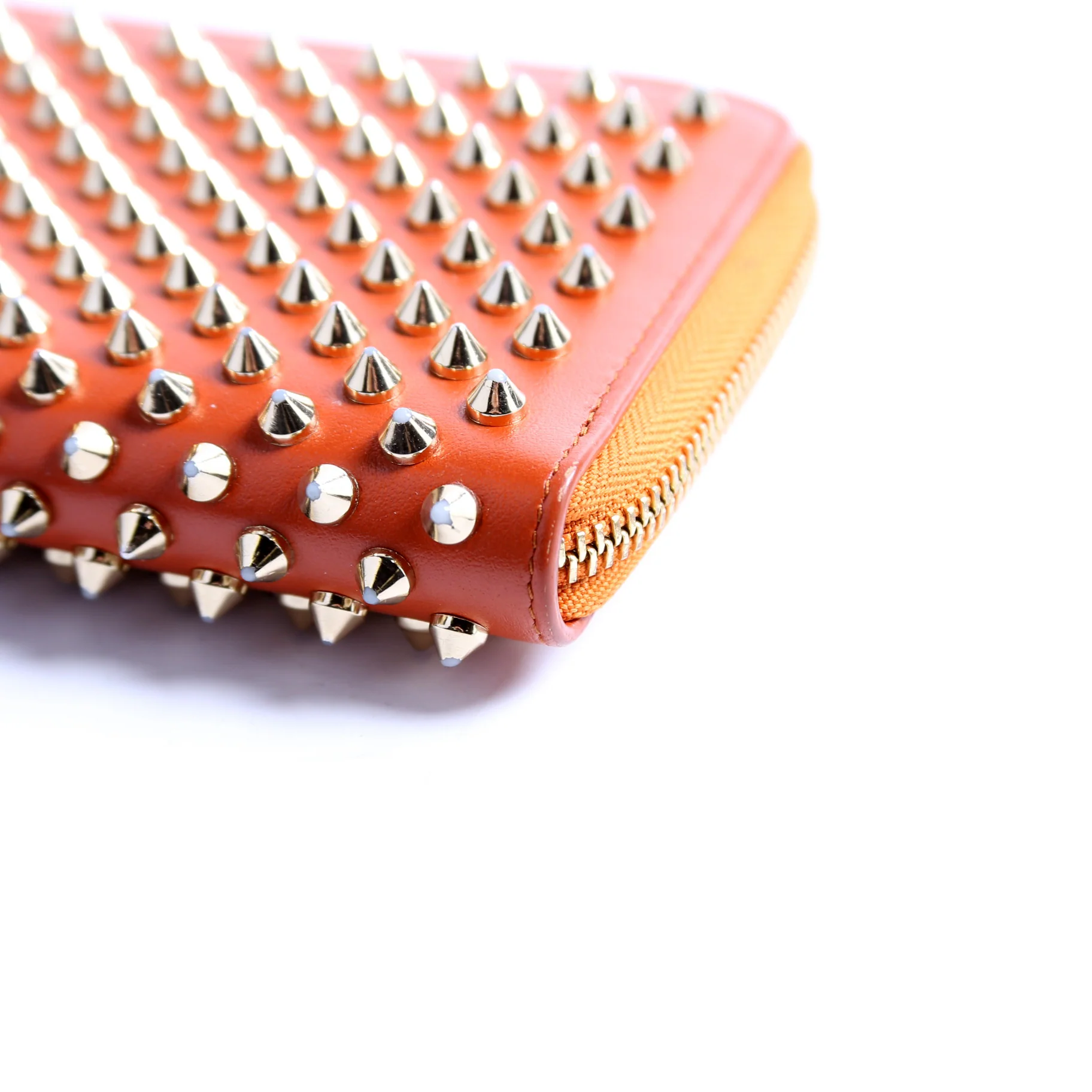 Panettone Spike Zip Around Wallet Orange/Gold - Image 7