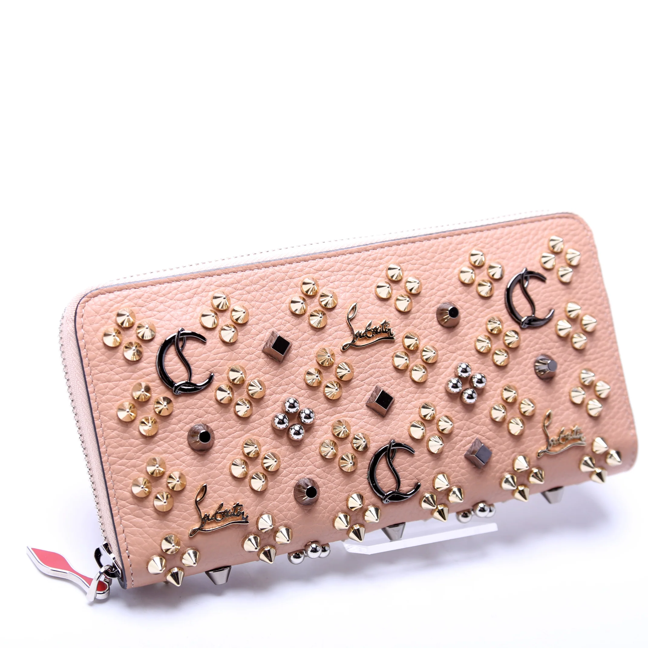 Panettone Spike Zip Around Wallet Tan - Image 2