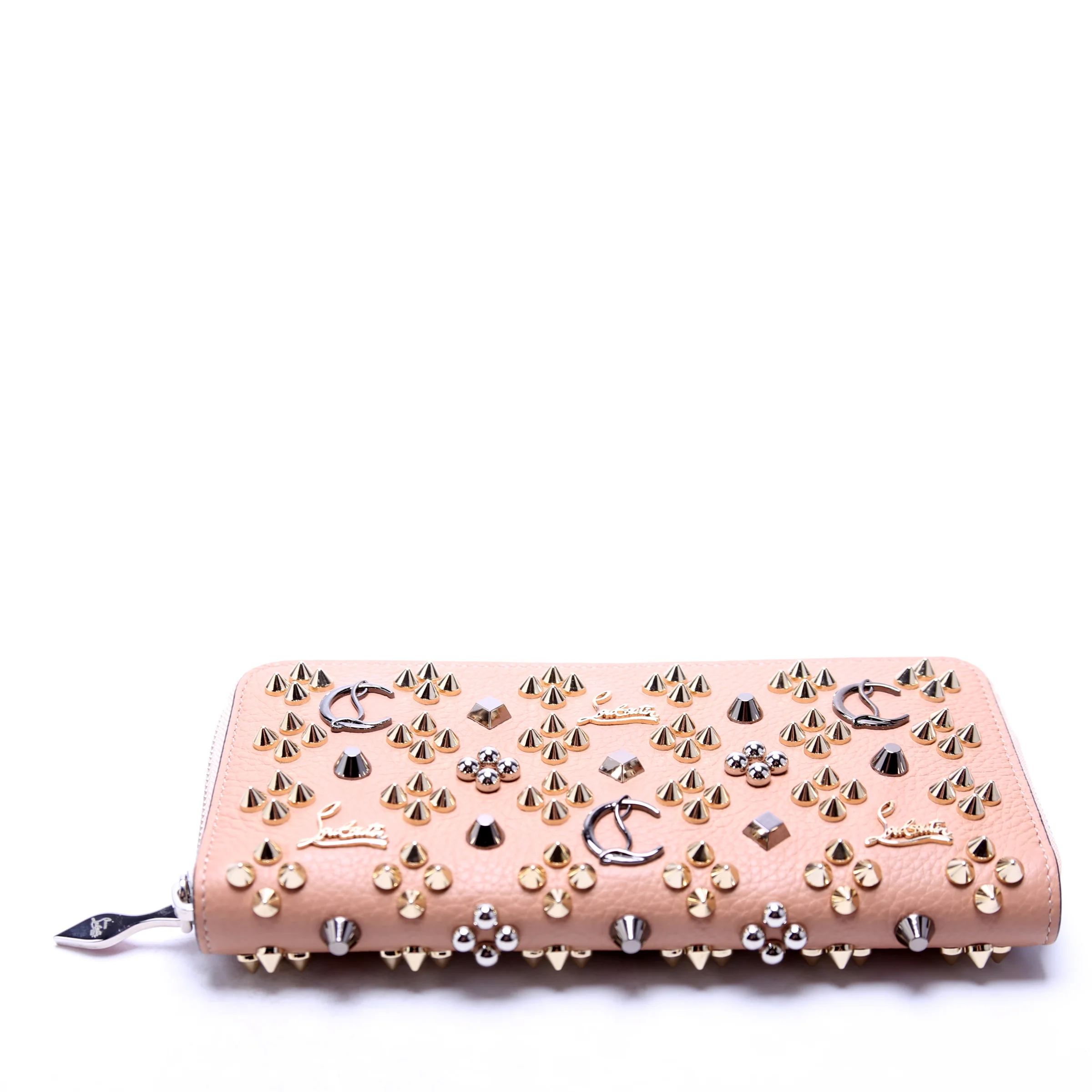 Panettone Spike Zip Around Wallet Tan - Image 4