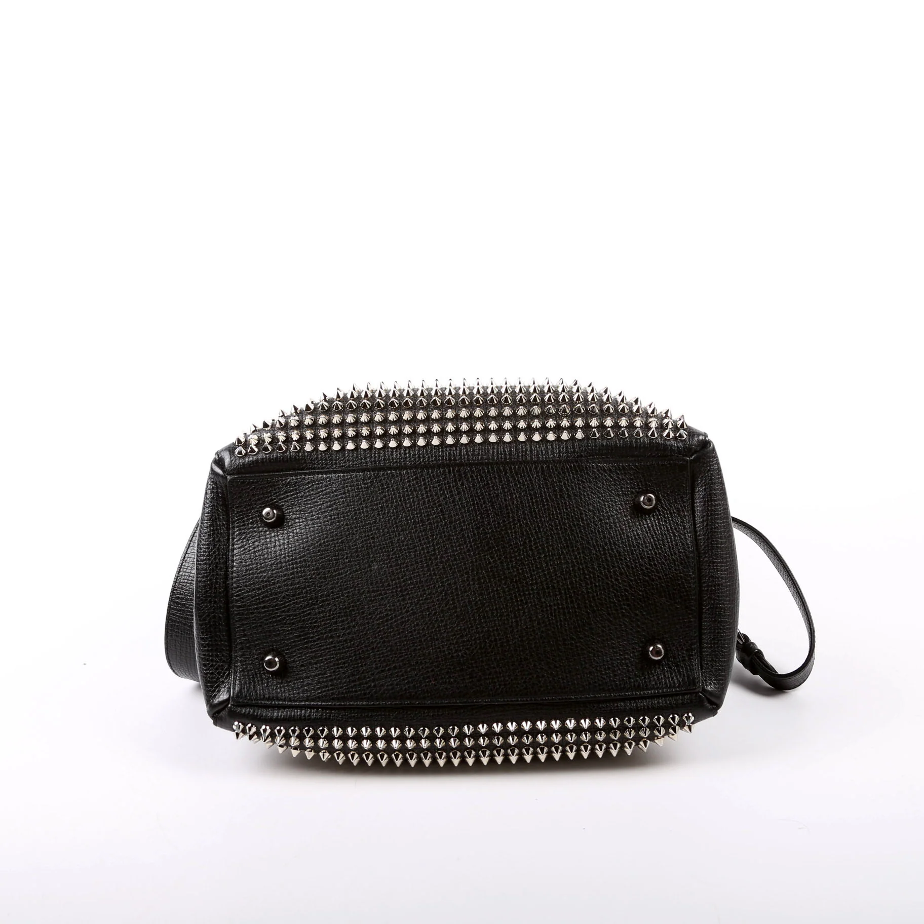 Panettone Studded Calfskin Bowling Bag Black/Silver - Image 3