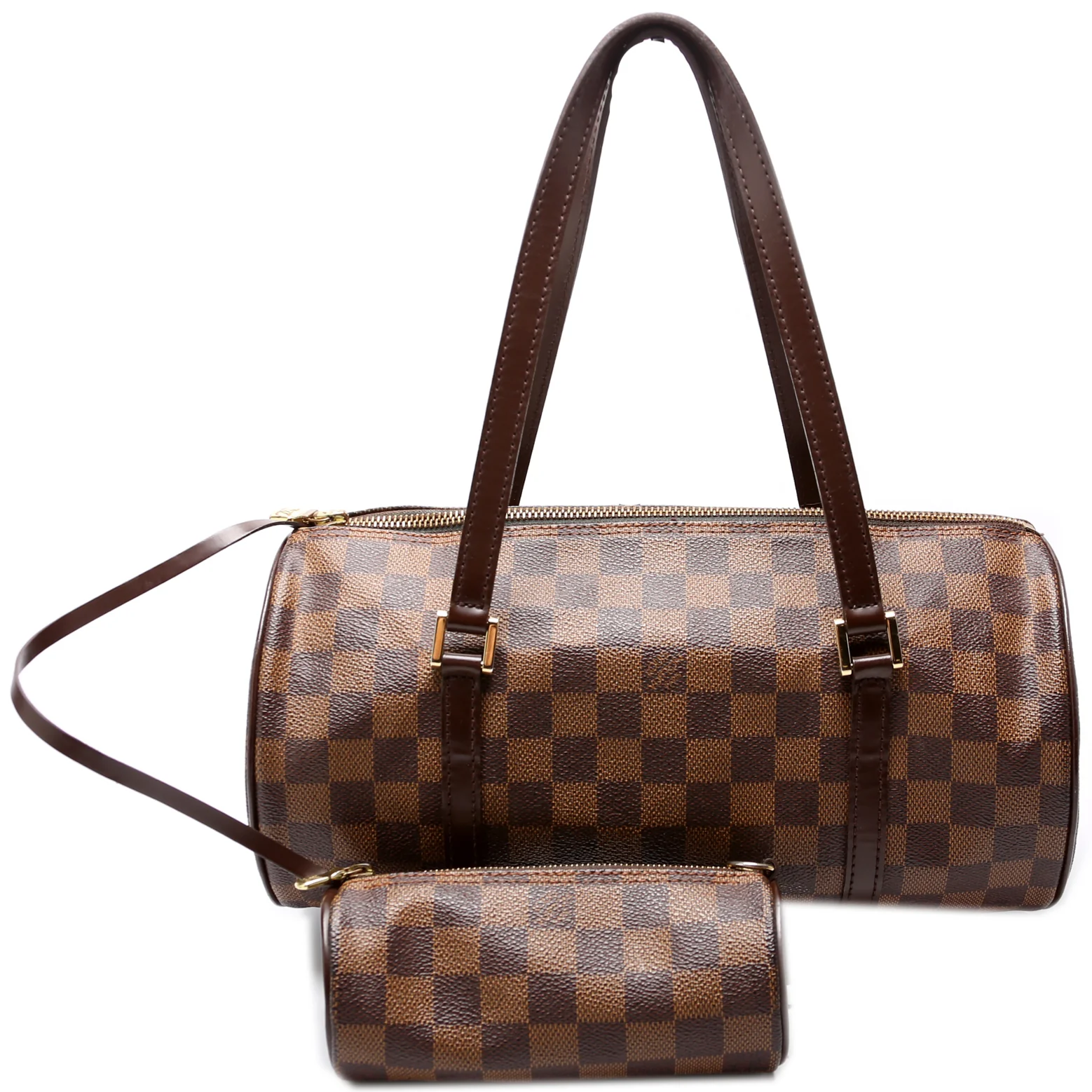 Papillon 30 11.5 With Pouch Damier Ebene