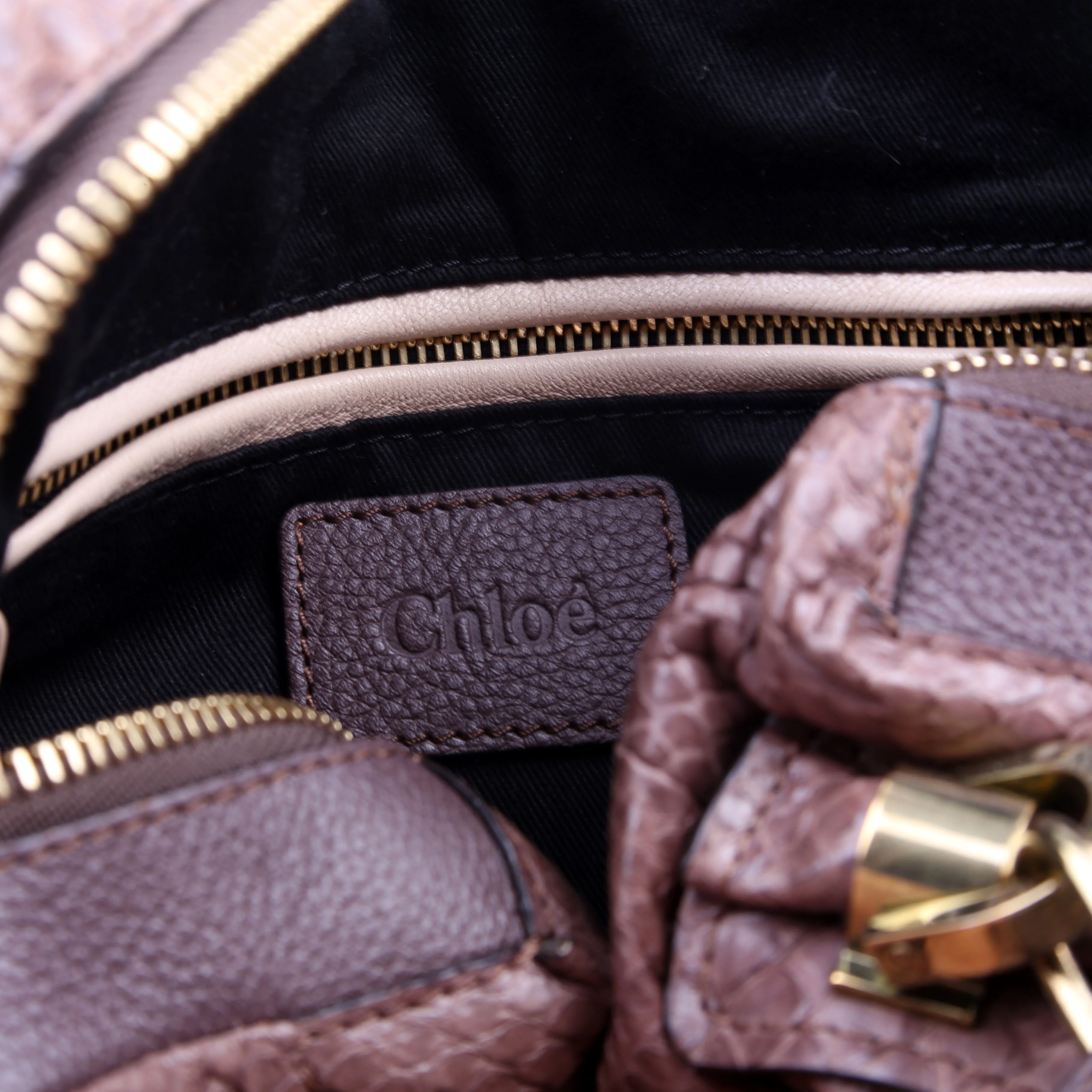 Paraty Satchel Python Small Taupe - Image 12