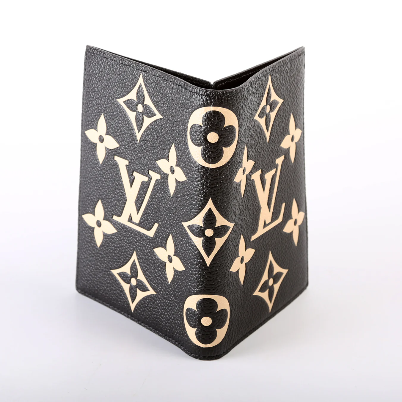 Passport Cover Bicolor Empreinte Black/Tan - Image 3