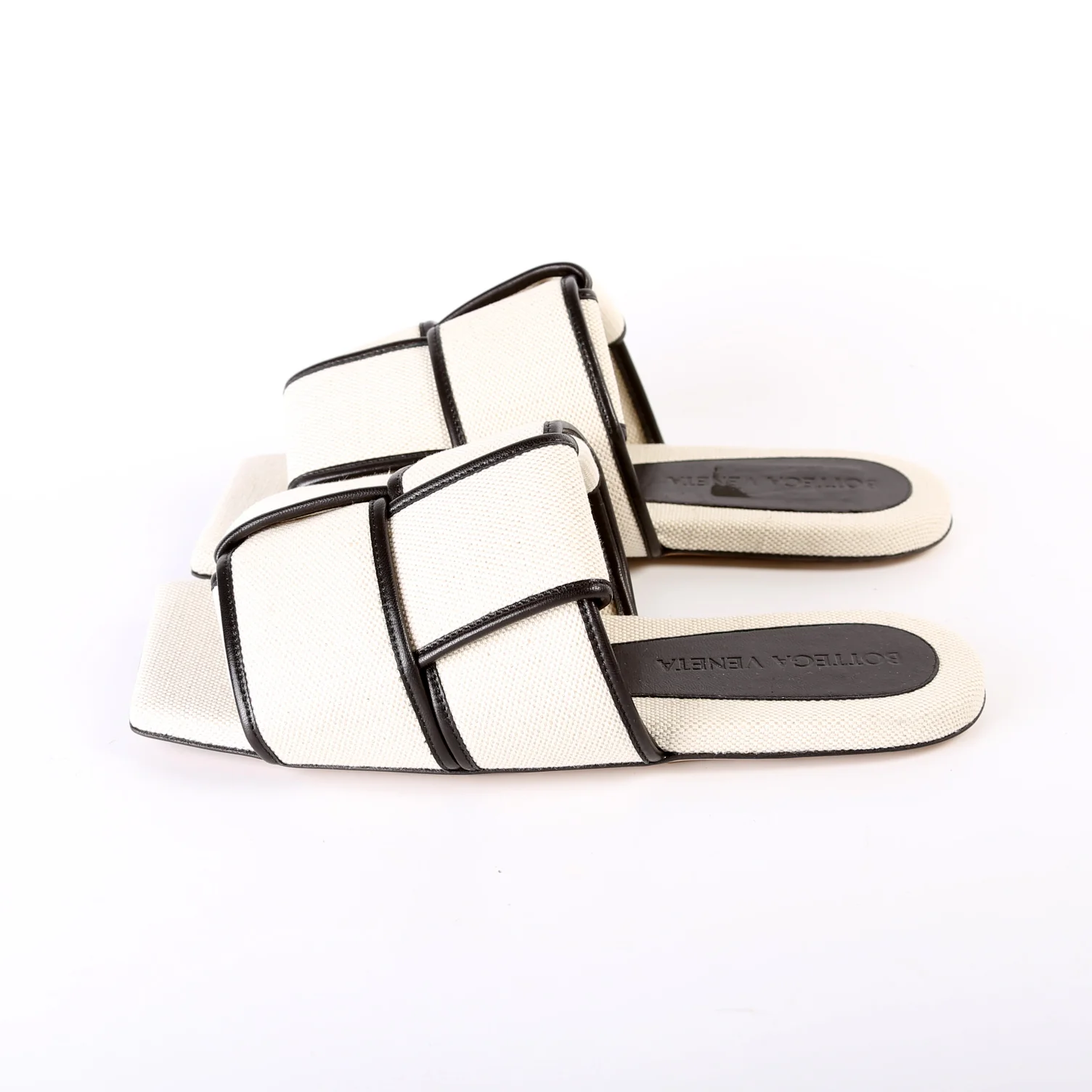 Patch Flat Canvas Mules Size 37 - Image 3