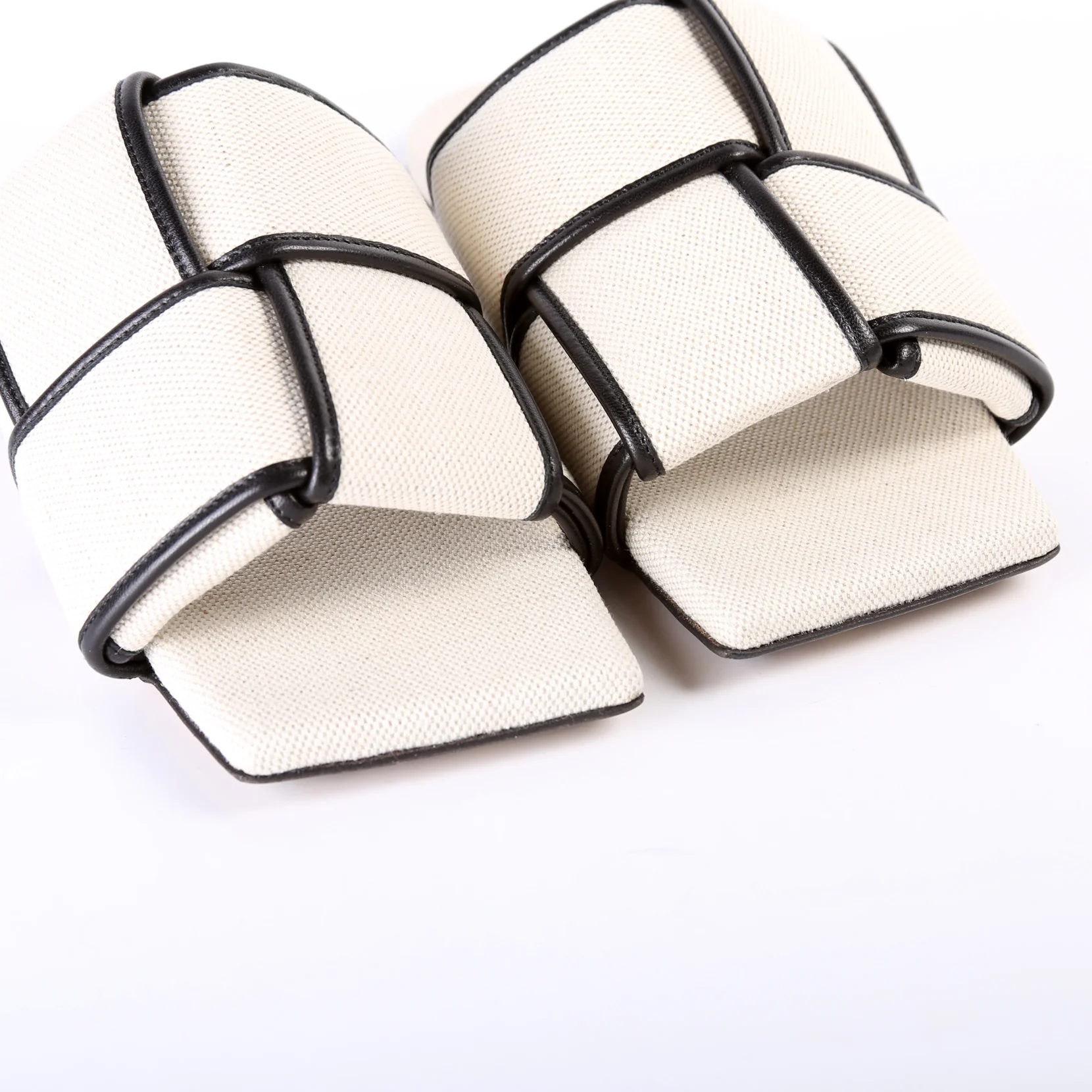 Patch Flat Canvas Mules Size 37 - Image 9