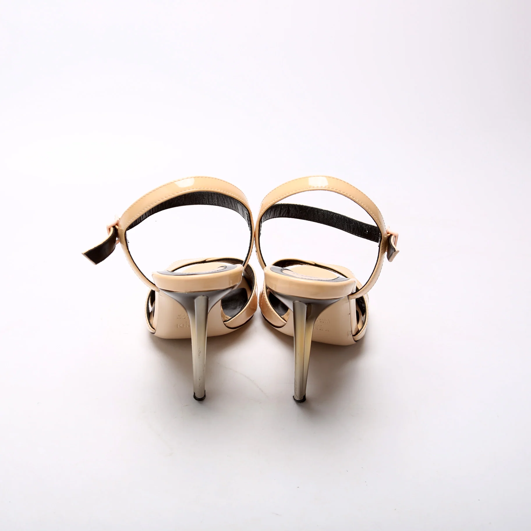 Patent Leather Heeled Sandals Size 36 - Image 4