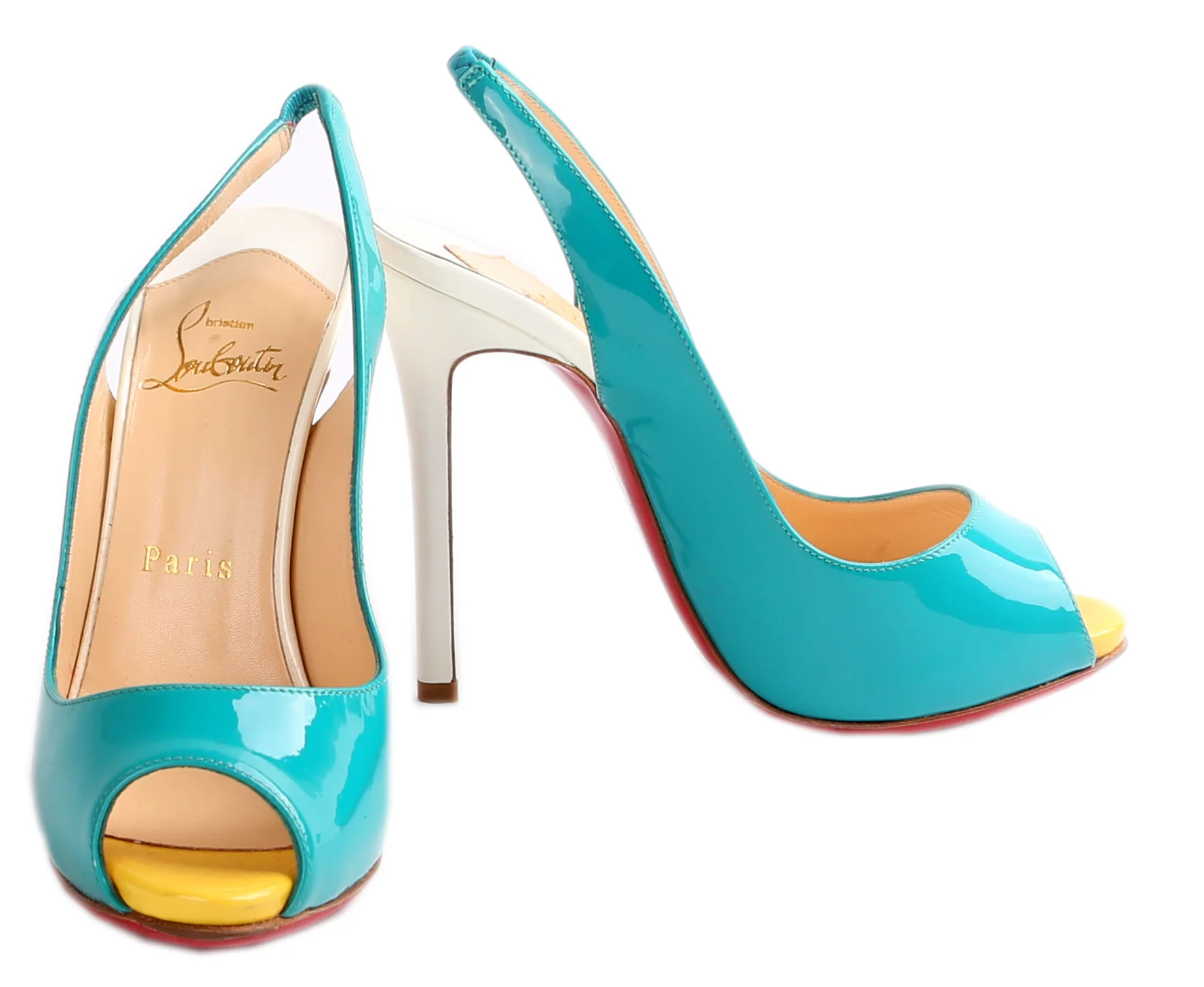 Patent Leather Open Toe Pumps Size 35.5