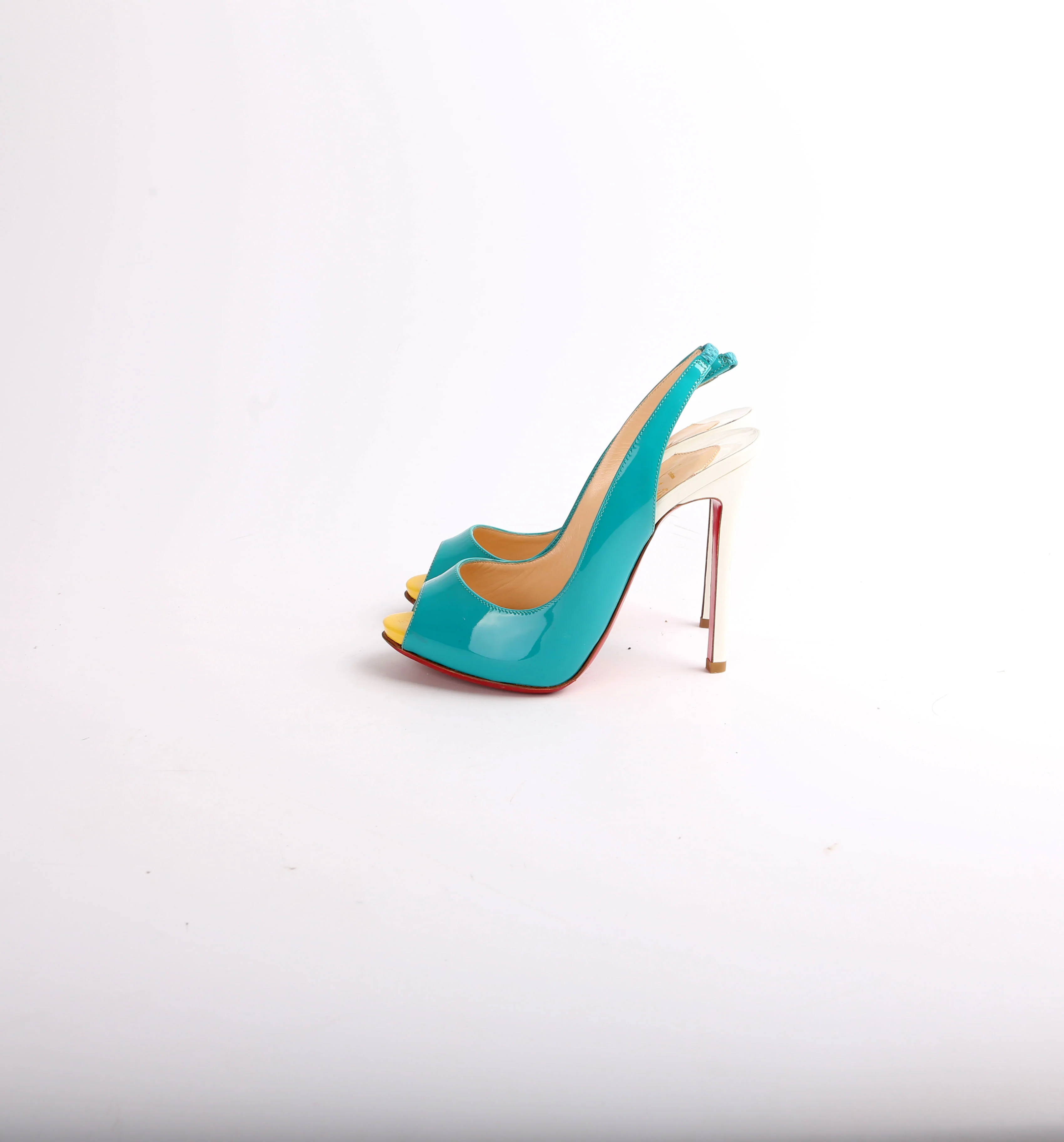 Patent Leather Open Toe Pumps Size 35.5 - Image 3