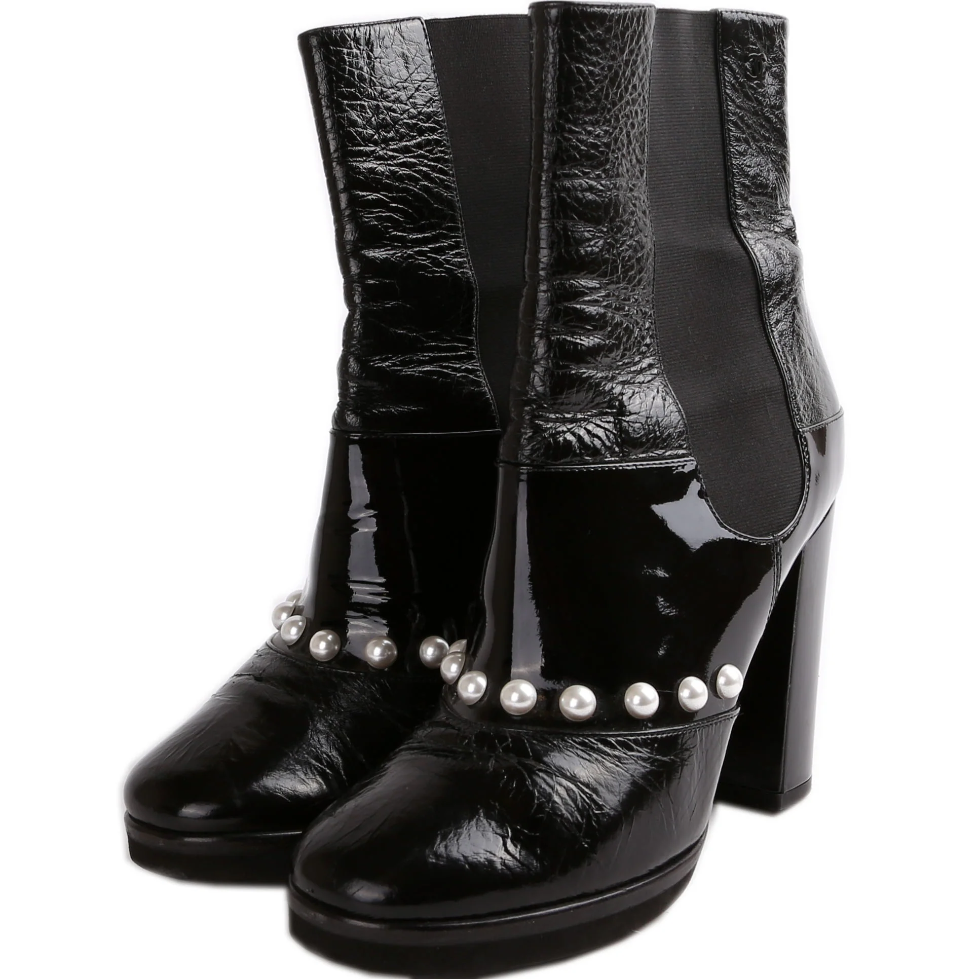 Patent Pearl CC Booties Size 38