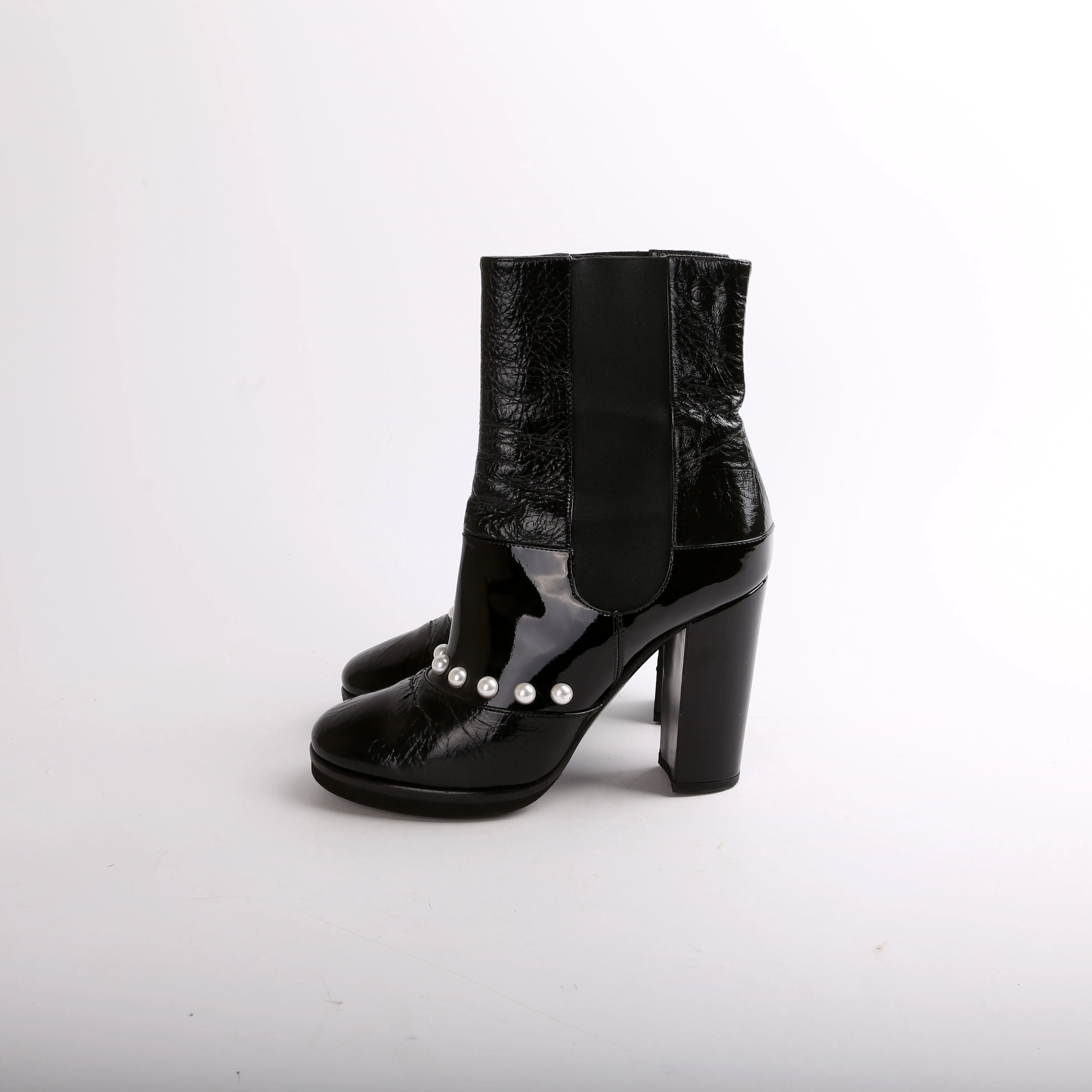 Patent Pearl CC Booties Size 38 - Image 3