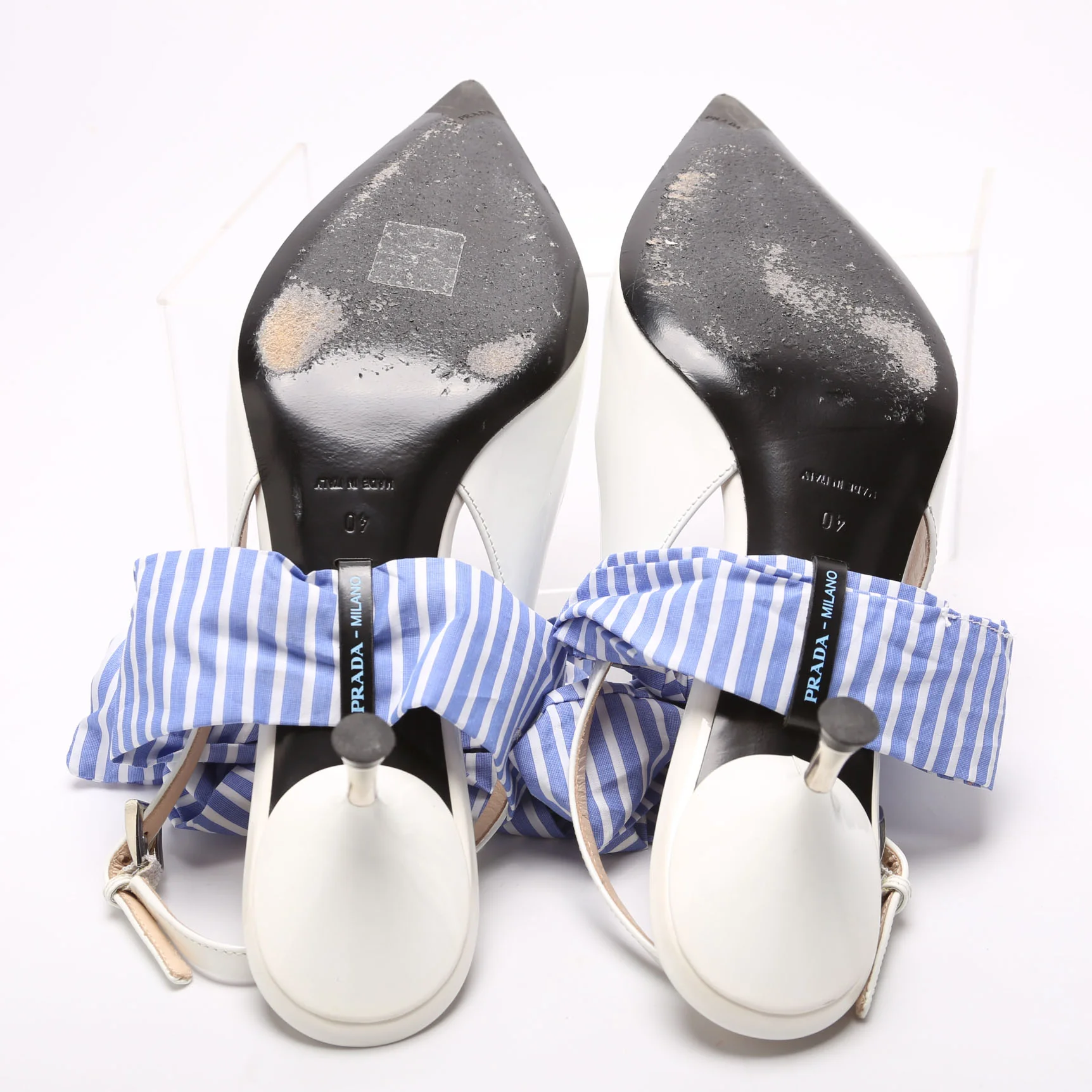 Patent Slingback with Bow Accent Size 40 - Image 6